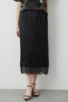 【ウィムガゼット/Whim Gazette】のサテンレーススカート 人気、トレンドファッション・服の通販 founy(ファニー) ファッション Fashion レディースファッション Fashion for Women スカート Skirts ロングスカート Long Skirts / Maxi & Midi Skirts 2026年 2026 おすすめ Recommended / Our Picks エレガント 上品 Elegant カットソー Cut and Sewn Top サテン Satin, Glossy Fabric スリット Slit, Slit Detail デニム Denim, Jeans Material レース Lace, Lace Fabric ロング Long, Long-Length 夏 Summer 春 Spring S/S・春夏 SS, Spring/Summer, Warm Season thumbnail ブラック|ID: prp329100004851940 ipo3291000000035610396