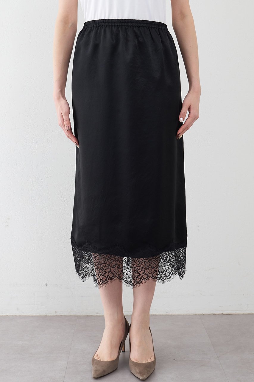 【ウィムガゼット/Whim Gazette】のサテンレーススカート 人気、トレンドファッション・服の通販 founy(ファニー) 　ファッション　Fashion　レディースファッション　Fashion for Women　スカート　Skirts　ロングスカート　Long Skirts / Maxi & Midi Skirts　2026年　2026　おすすめ　Recommended / Our Picks　エレガント 上品　Elegant　カットソー　Cut and Sewn Top　サテン　Satin, Glossy Fabric　スリット　Slit, Slit Detail　デニム　Denim, Jeans Material　レース　Lace, Lace Fabric　ロング　Long, Long-Length　夏　Summer　春　Spring　S/S・春夏　SS, Spring/Summer, Warm Season　other-7|ID: prp329100004851940 ipo3291000000035610402