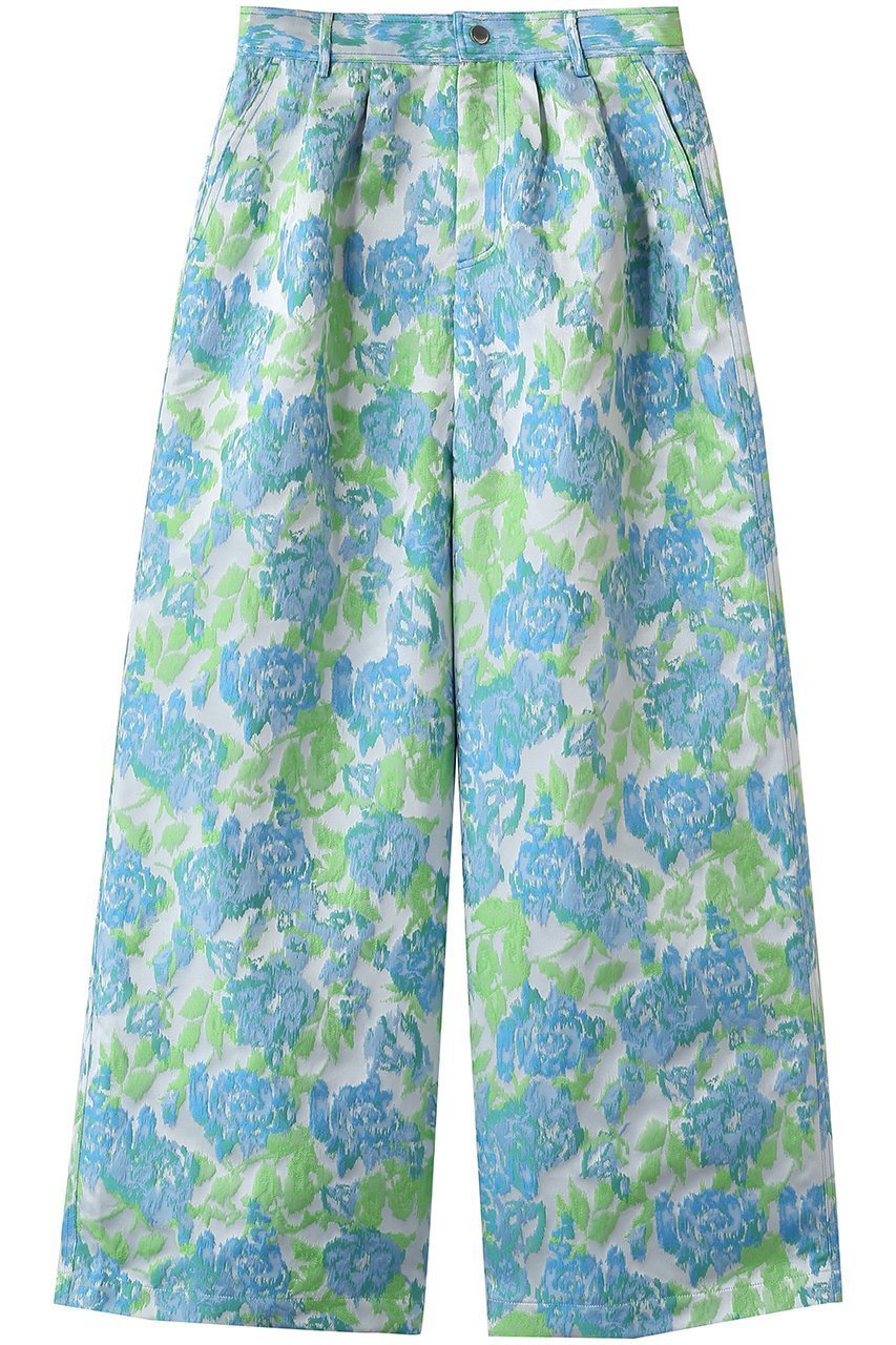 【メゾンスペシャル/MAISON SPECIAL】のFlower Jacquard Pants/フラワージャガードパンツ インテリア・キッズ・メンズ・レディースファッション・服の通販 founy(ファニー) 　ファッション　Fashion　レディースファッション　Fashion for Women　パンツ　Pants & Trousers　シアー　Sheer, See-Through　ジャカード／ジャガード　Jacquard, Woven Pattern　GRN(グリーン)|ID: prp329100004851944 ipo3291000000036189627