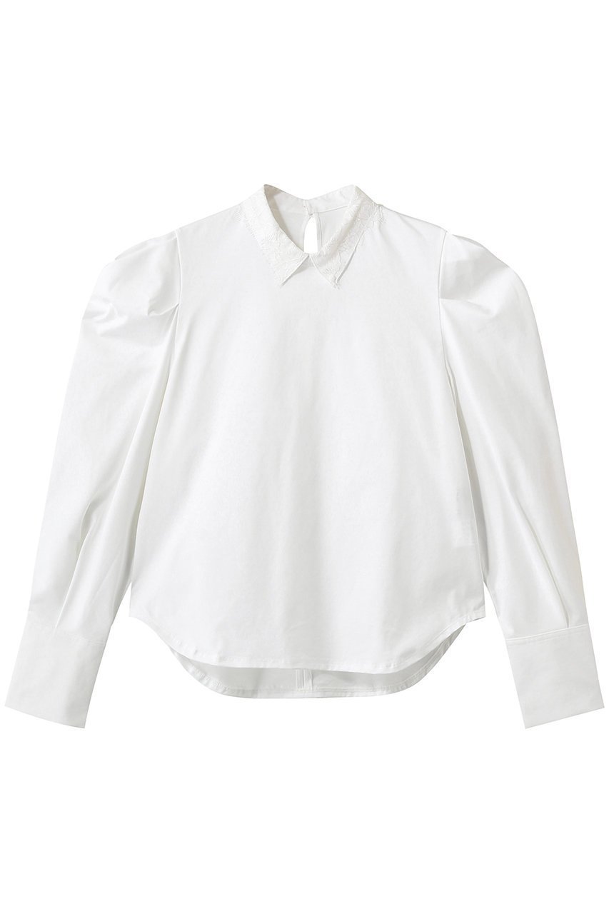 【サードマガジン/THIRD MAGAZINE】の襟レースカットソー インテリア・キッズ・メンズ・レディースファッション・服の通販 founy(ファニー) 　ファッション　Fashion　レディースファッション　Fashion for Women　トップス・カットソー　Cut & Sew Tops　シャツ・ブラウス・オフィスカジュアル　Elegant Blouses & Button-Ups　ロングTシャツ・Tシャツ　Longline T-Shirts & Tees　カットソー・ベーシックTシャツ　Cut-and-Sewn Tops / Stretch Tees & Basics　2026年　2026　カットソー　Cut and Sewn Top　カフス　Cuff Design　ジャケット　Jacket, Outerwear　スリーブ　Sleeve, Long Sleeve / Short Sleeve　デニム　Denim, Jeans Material　レース　Lace, Lace Fabric　ロング　Long, Long-Length　エレガント 上品　Elegant　夏　Summer　春　Spring　S/S・春夏　SS, Spring/Summer, Warm Season　ホワイト|ID: prp329100004851947 ipo3291000000035610458