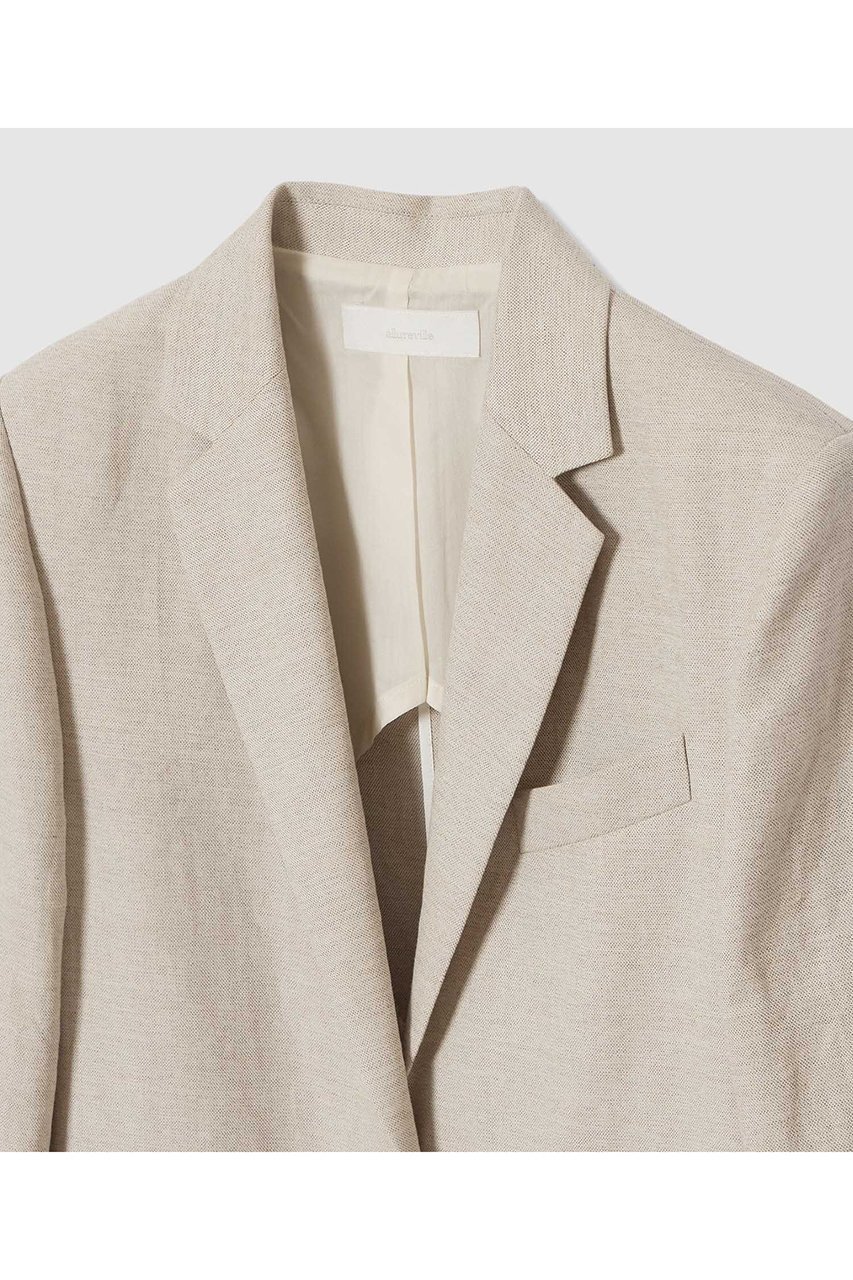 【アルアバイル/allureville】のシャークスキンシングルオーバージャケット 人気、トレンドファッション・服の通販 founy(ファニー) 　ファッション　Fashion　レディースファッション　Fashion for Women　アウター　Coat / Outerwear Collection　レディースジャケット・軽アウター　Jackets　2026年　2026　ジャケット　Jacket, Outerwear　ストレッチ　Stretch, Stretchy Fabric　セットアップ　Set-Up, Coordinated Outfit　ツイル　Twist, Twisted Detail　デニム　Denim, Jeans Material　マニッシュ　Mannish, Boyish　メンズ　Men's, Menswear　夏　Summer　春　Spring　S/S・春夏　SS, Spring/Summer, Warm Season　other-3|ID: prp329100004851951 ipo3291000000035610491