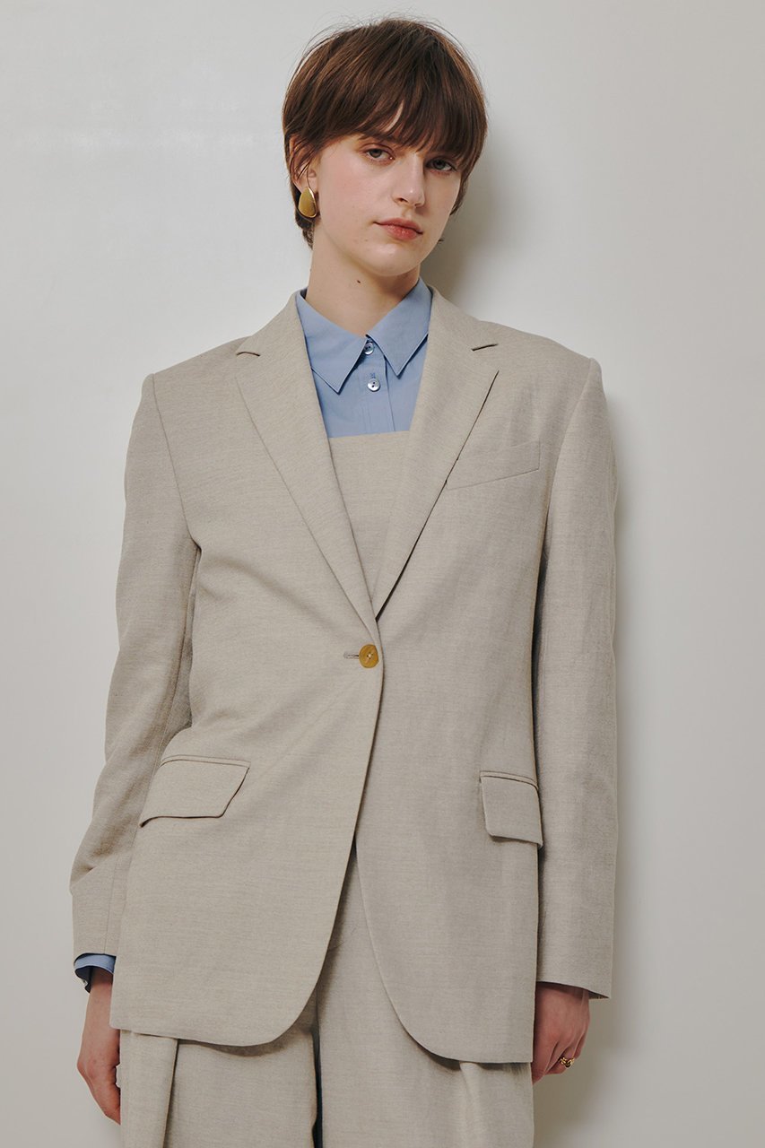 【アルアバイル/allureville】のシャークスキンシングルオーバージャケット 人気、トレンドファッション・服の通販 founy(ファニー) 　ファッション　Fashion　レディースファッション　Fashion for Women　アウター　Coat / Outerwear Collection　レディースジャケット・軽アウター　Jackets　2026年　2026　ジャケット　Jacket, Outerwear　ストレッチ　Stretch, Stretchy Fabric　セットアップ　Set-Up, Coordinated Outfit　ツイル　Twist, Twisted Detail　デニム　Denim, Jeans Material　マニッシュ　Mannish, Boyish　メンズ　Men's, Menswear　夏　Summer　春　Spring　S/S・春夏　SS, Spring/Summer, Warm Season　other-8|ID: prp329100004851951 ipo3291000000035610496