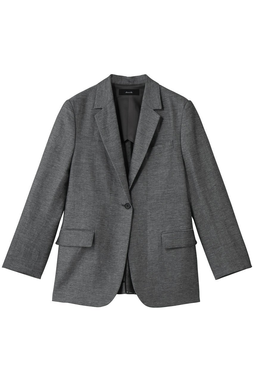 【アルアバイル/allureville】のシャークスキンシングルオーバージャケット インテリア・キッズ・メンズ・レディースファッション・服の通販 founy(ファニー) ファッション Fashion レディースファッション Fashion for Women アウター Coat / Outerwear Collection レディースジャケット・軽アウター Jackets ジャケット Jacket, Outerwear ストレッチ Stretch, Stretchy Fabric セットアップ Set-Up, Coordinated Outfit ツイル Twist, Twisted Detail デニム Denim, Jeans Material マニッシュ Mannish, Boyish メンズ Men's, Menswear 新作・新入荷 New Arrivals / New In ブラック|ID: prp329100004851951 ipo3291000000036370783