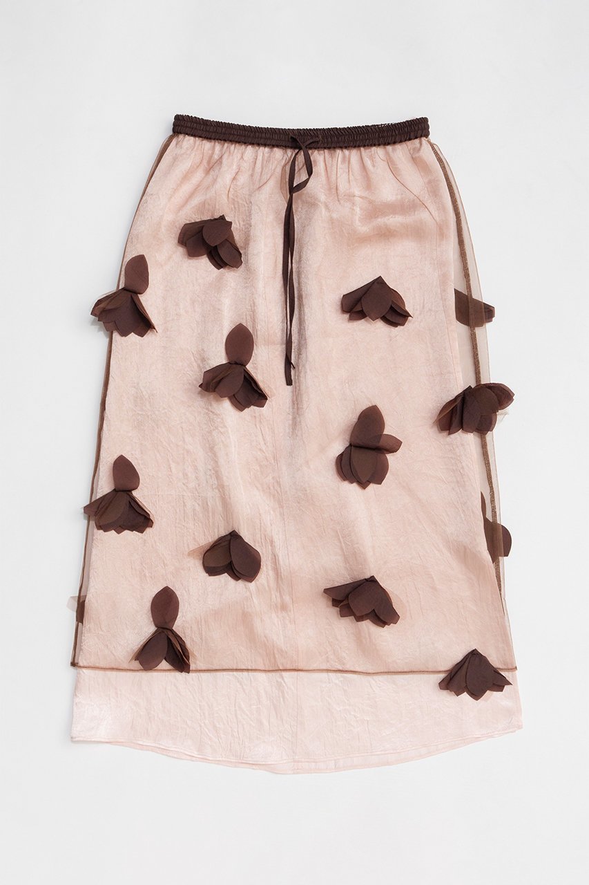【メゾンスペシャル/MAISON SPECIAL】のSheer Floral Layered Skirt/シアーフラワーレイヤードスカート インテリア・キッズ・メンズ・レディースファッション・服の通販 founy(ファニー) 　ファッション　Fashion　レディースファッション　Fashion for Women　スカート　Skirts　ロングスカート　Long Skirts / Maxi & Midi Skirts　2026年　2026　ロング　Long, Long-Length　夏　Summer　春　Spring　S/S・春夏　SS, Spring/Summer, Warm Season　BRN(ブラウン)|ID: prp329100004851964 ipo3291000000035610613