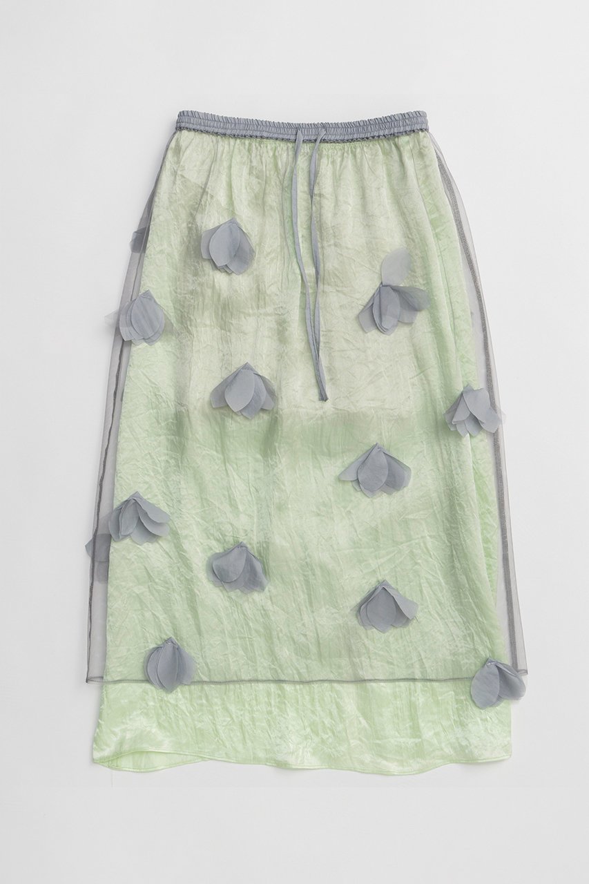 【メゾンスペシャル/MAISON SPECIAL】のSheer Floral Layered Skirt/シアーフラワーレイヤードスカート インテリア・キッズ・メンズ・レディースファッション・服の通販 founy(ファニー) 　ファッション　Fashion　レディースファッション　Fashion for Women　スカート　Skirts　ロングスカート　Long Skirts / Maxi & Midi Skirts　2026年　2026　ロング　Long, Long-Length　夏　Summer　春　Spring　S/S・春夏　SS, Spring/Summer, Warm Season　GRY(グレー)|ID: prp329100004851964 ipo3291000000035610614