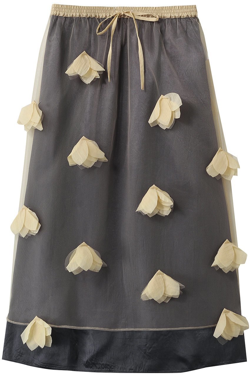 【メゾンスペシャル/MAISON SPECIAL】のSheer Floral Layered Skirt/シアーフラワーレイヤードスカート インテリア・キッズ・メンズ・レディースファッション・服の通販 founy(ファウニー) 　ファッション　Fashion　レディースファッション　Fashion for Women　スカート　Skirts　ロングスカート　Long Skirts / Maxi & Midi Skirts　インナー　Innerwear　チュール　Tulip, Tulip Motif　フラワー　Flower, Floral　ミックス　Mix, Mixed Style　モチーフ　Motif, Design Theme　ロング　Long, Long-Length　ワッシャー　Washer, Crinkled Finish　エレガント 上品　Elegant　軽量　Lightweight, Ultra Light　BGE(ベージュ)|ID: prp329100004851964 ipo3291000000036642437
