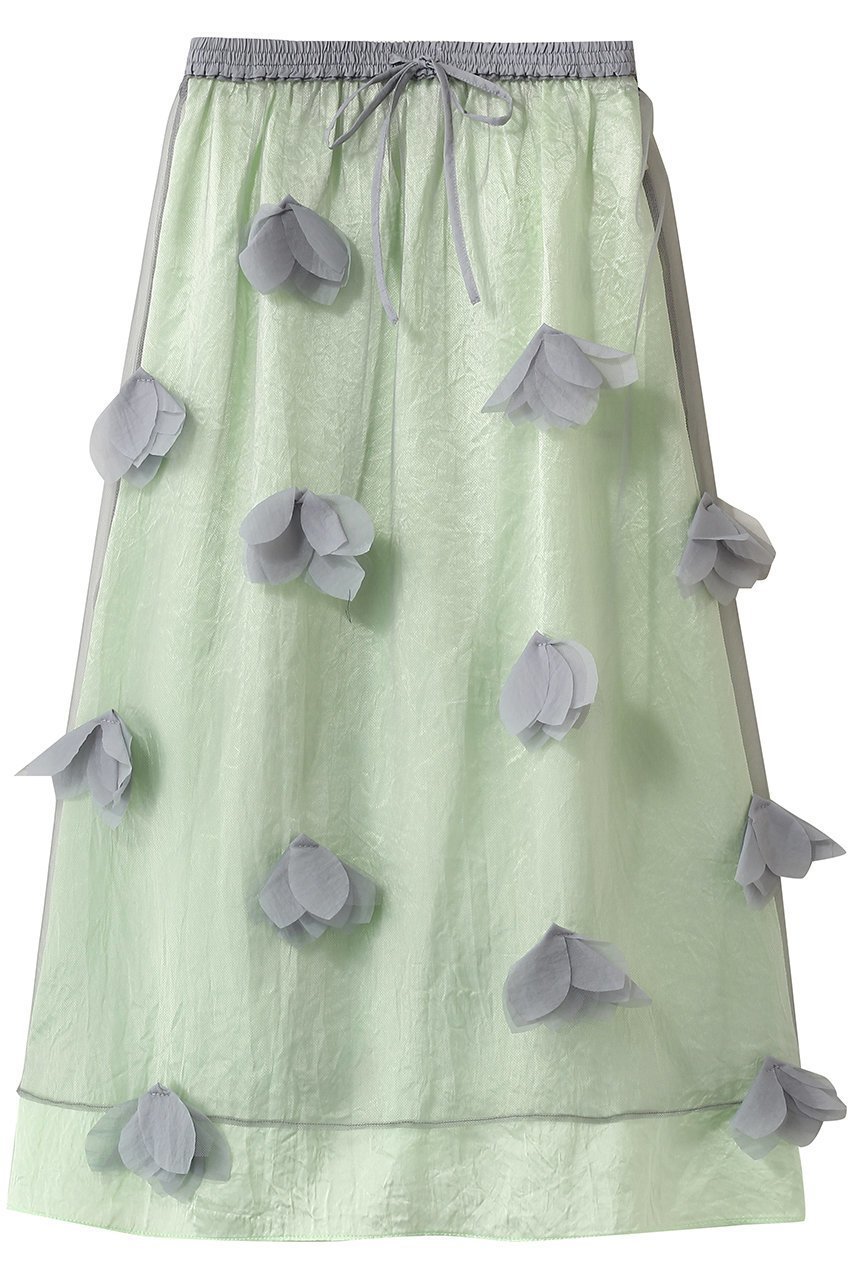 【メゾンスペシャル/MAISON SPECIAL】のSheer Floral Layered Skirt/シアーフラワーレイヤードスカート インテリア・キッズ・メンズ・レディースファッション・服の通販 founy(ファウニー) 　ファッション　Fashion　レディースファッション　Fashion for Women　スカート　Skirts　ロングスカート　Long Skirts / Maxi & Midi Skirts　インナー　Innerwear　チュール　Tulip, Tulip Motif　フラワー　Flower, Floral　ミックス　Mix, Mixed Style　モチーフ　Motif, Design Theme　ロング　Long, Long-Length　ワッシャー　Washer, Crinkled Finish　エレガント 上品　Elegant　軽量　Lightweight, Ultra Light　GRY(グレー)|ID: prp329100004851964 ipo3291000000036642439