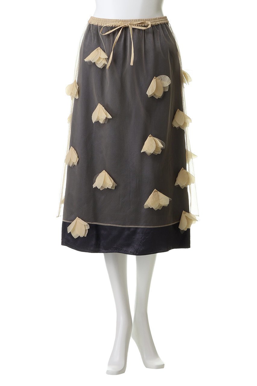 【メゾンスペシャル/MAISON SPECIAL】のSheer Floral Layered Skirt/シアーフラワーレイヤードスカート 大人の最旬トレンドファッション＆コーディネート founy(ファウニー) 　ファッション　Fashion　レディースファッション　Fashion for Women　スカート　Skirts　ロングスカート　Long Skirts / Maxi & Midi Skirts　インナー　Innerwear　チュール　Tulip, Tulip Motif　フラワー　Flower, Floral　ミックス　Mix, Mixed Style　モチーフ　Motif, Design Theme　ロング　Long, Long-Length　ワッシャー　Washer, Crinkled Finish　エレガント 上品　Elegant　軽量　Lightweight, Ultra Light　other-2|ID: prp329100004851964 ipo3291000000036642440