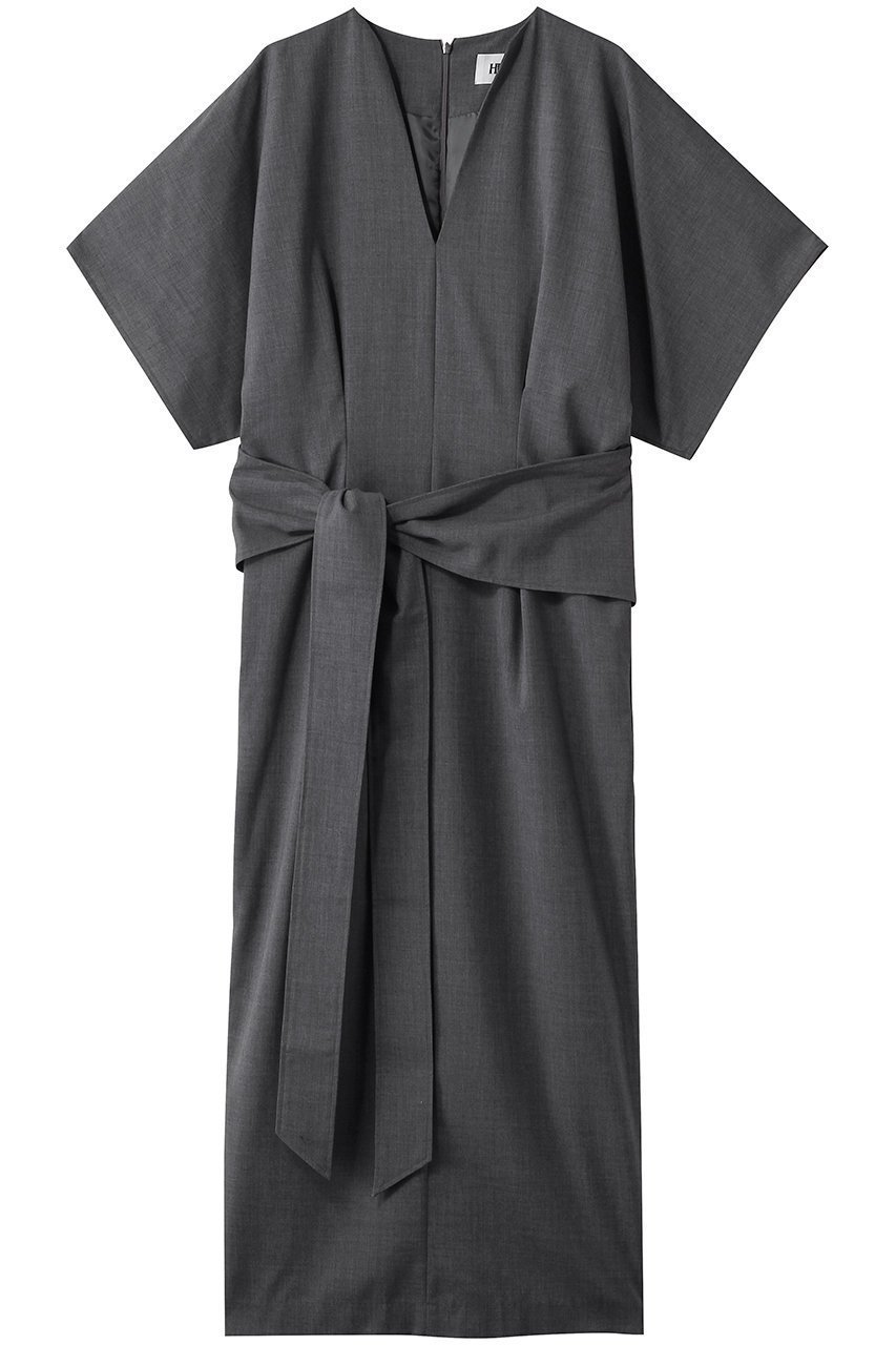 【ハー/HER.】のウエストタックドレス インテリア・キッズ・メンズ・レディースファッション・服の通販 founy(ファニー) 　ファッション　Fashion　レディースファッション　Fashion for Women　ワンピース　Dresses　フォーマル・パーティードレス・結婚式用ドレス　Elegant & Casual Dresses　チュニック　Tunic Tops & Dresses　イレギュラー　Irregular Design　オケージョン　Occasion Wear　チュニック　Tunic, Long Top　ロング　Long, Long-Length　ワンポイント　One Point, Statement Accent　チャコールグレー|ID: prp329100004852178 ipo3291000000036044470