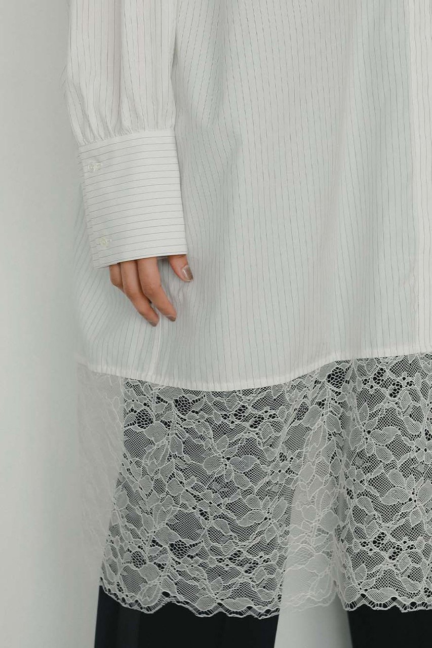 【ハー/HER.】のレースコンビシャツワンピース 人気、トレンドファッション・服の通販 founy(ファニー) 　ファッション　Fashion　レディースファッション　Fashion for Women　ワンピース　Dresses　シャツワンピース / 1枚で着映えコーデ　Shirt Dresses　チュニック　Tunic Tops & Dresses　2026年　2026　おすすめ　Recommended / Our Picks　コンビ　Combo, Combination Style　ストライプ　Stripe, Striped Pattern　チュニック　Tunic, Long Top　デニム　Denim, Jeans Material　ボトム　Bottoms, Lower Wear　レース　Lace, Lace Fabric　ロング　Long, Long-Length　夏　Summer　春　Spring　S/S・春夏　SS, Spring/Summer, Warm Season　other-7|ID: prp329100004852180 ipo3291000000035620575