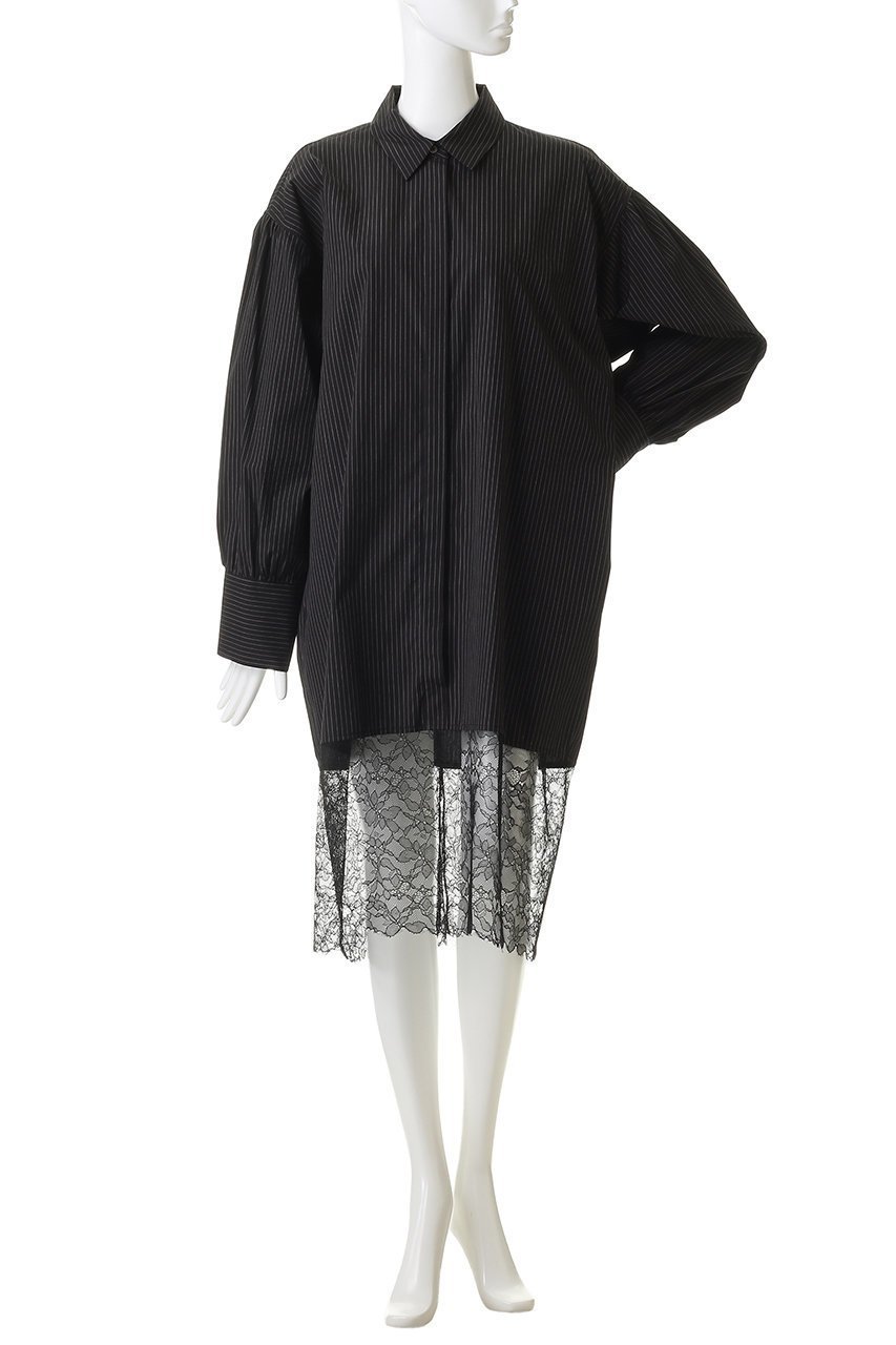 【ハー/HER.】のレースコンビシャツワンピース 人気、トレンドファッション・服の通販 founy(ファニー) 　ファッション　Fashion　レディースファッション　Fashion for Women　ワンピース　Dresses　シャツワンピース / 1枚で着映えコーデ　Shirt Dresses　チュニック　Tunic Tops & Dresses　おすすめ　Recommended / Our Picks　コンビ　Combo, Combination Style　ストライプ　Stripe, Striped Pattern　チュニック　Tunic, Long Top　デニム　Denim, Jeans Material　ボトム　Bottoms, Lower Wear　レース　Lace, Lace Fabric　ロング　Long, Long-Length　other-5|ID: prp329100004852180 ipo3291000000036171980