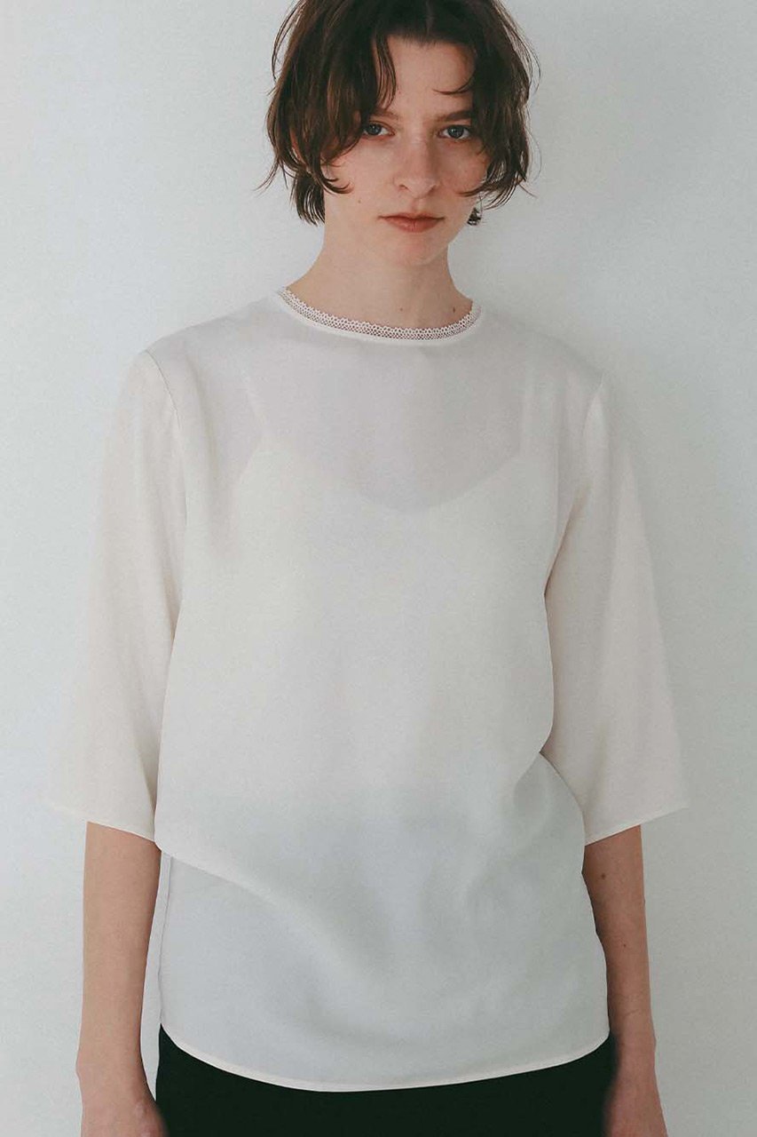 【ハー/HER.】のレーストリムブラウス 人気、トレンドファッション・服の通販 founy(ファニー) 　ファッション　Fashion　レディースファッション　Fashion for Women　トップス・カットソー　Cut & Sew Tops　シャツ・ブラウス・オフィスカジュアル　Elegant Blouses & Button-Ups　2026年　2026　とろみ　Fluid, Flowy Fabric　オケージョン　Occasion Wear　スリーブ　Sleeve, Long Sleeve / Short Sleeve　ロング　Long, Long-Length　夏　Summer　春　Spring　S/S・春夏　SS, Spring/Summer, Warm Season　軽量　Lightweight, Ultra Light　other-5|ID: prp329100004852187 ipo3291000000035620630