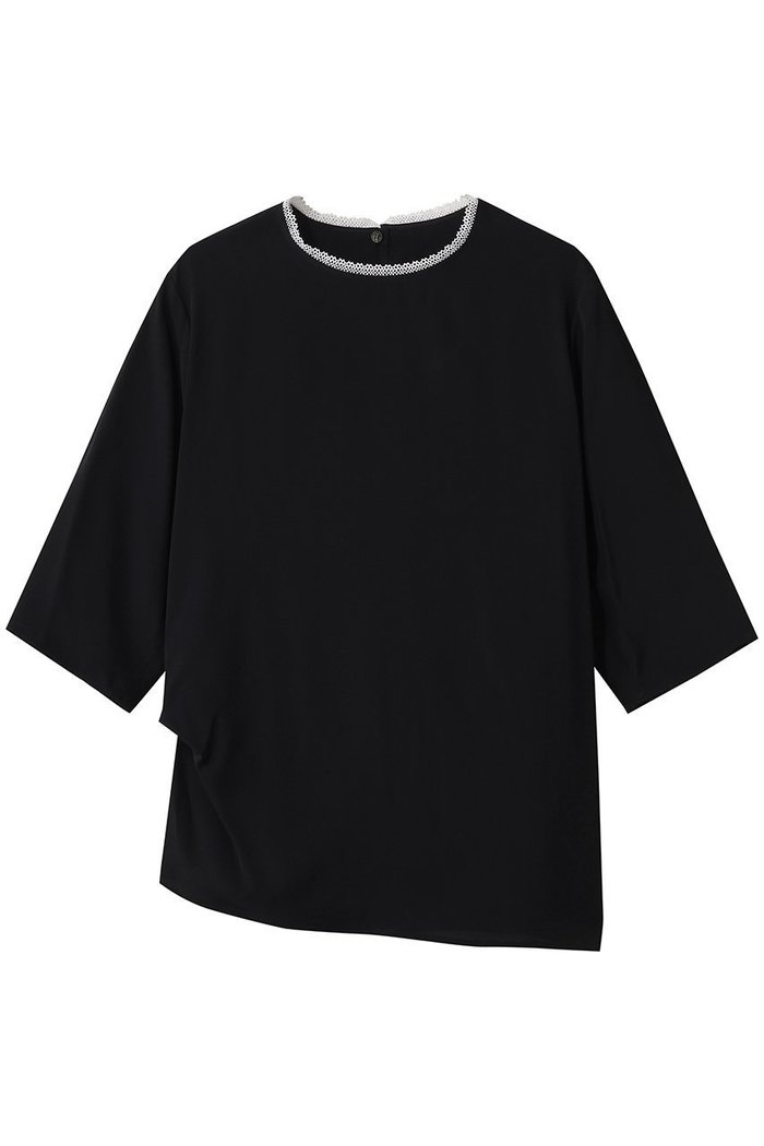 【ハー/HER.】のレーストリムブラウス インテリア・キッズ・メンズ・レディースファッション・服の通販 founy(ファニー) https://founy.com/ ファッション Fashion レディースファッション Fashion for Women トップス・カットソー Cut & Sew Tops シャツ・ブラウス・オフィスカジュアル Elegant Blouses & Button-Ups とろみ Fluid, Flowy Fabric オケージョン Occasion Wear スリーブ Sleeve, Long Sleeve / Short Sleeve ロング Long, Long-Length 再入荷 Restock / Back in Stock 軽量 Lightweight, Ultra Light |ID: prp329100004852187 ipo3291000000036887183