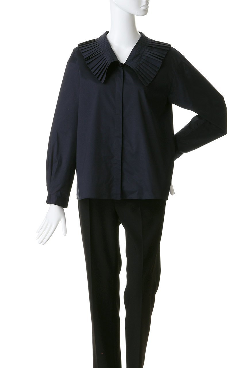 【マルティニーク/martinique】のアコーディオンプリーツカラーシャツ 人気、トレンドファッション・服の通販 founy(ファニー) 　ファッション　Fashion　レディースファッション　Fashion for Women　トップス・カットソー　Cut & Sew Tops　シャツ・ブラウス・オフィスカジュアル　Elegant Blouses & Button-Ups　2026年　2026　おすすめ　Recommended / Our Picks　ジャケット　Jacket, Outerwear　スリーブ　Sleeve, Long Sleeve / Short Sleeve　パーティ　Party, Party Style　プリーツ　Pleats, Pleated　ロング　Long, Long-Length　エレガント 上品　Elegant　夏　Summer　春　Spring　S/S・春夏　SS, Spring/Summer, Warm Season　other-2|ID: prp329100004852194 ipo3291000000035778381