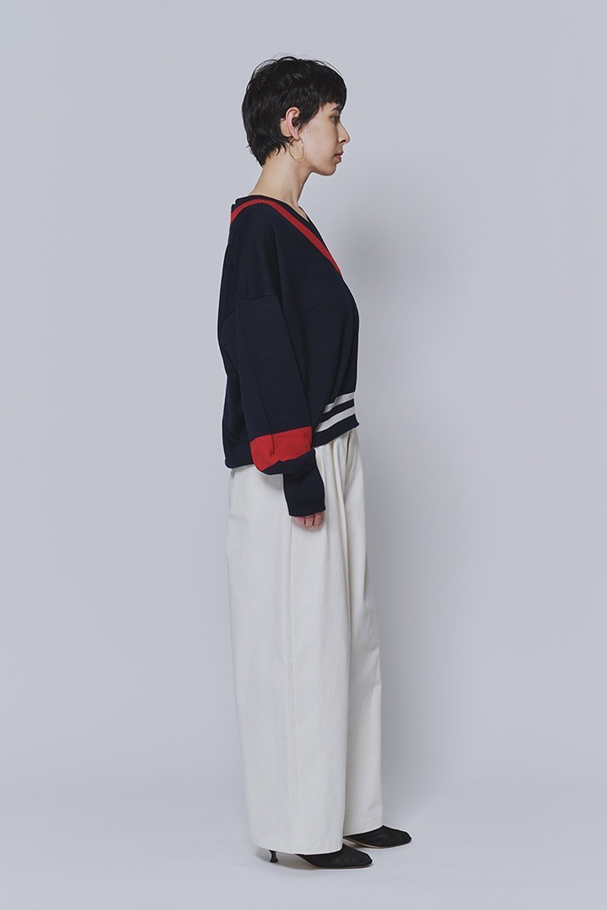 【プルミエ アロンディスモン/1er Arrondissement】の【tricot de papa】ウールVネックニットプルオーバー 大人の最旬トレンドファッション＆コーディネート founy(ファウニー) 　ファッション　Fashion　レディースファッション　Fashion for Women　トップス・カットソー　Cut & Sew Tops　ニット　Knit Tops & Sweaters　カジュアルプルオーバー・ニットトップス　Pullovers & Knit Tops / Casual Pullovers　Vネックトップス　V-Neck Tops / V-Cut Neckline Shirts　スポーティ　Sporty, Casual Athletic　トレンド　Trend, Trending Now　other-8|ID: prp329100004852197 ipo3291000000036887218