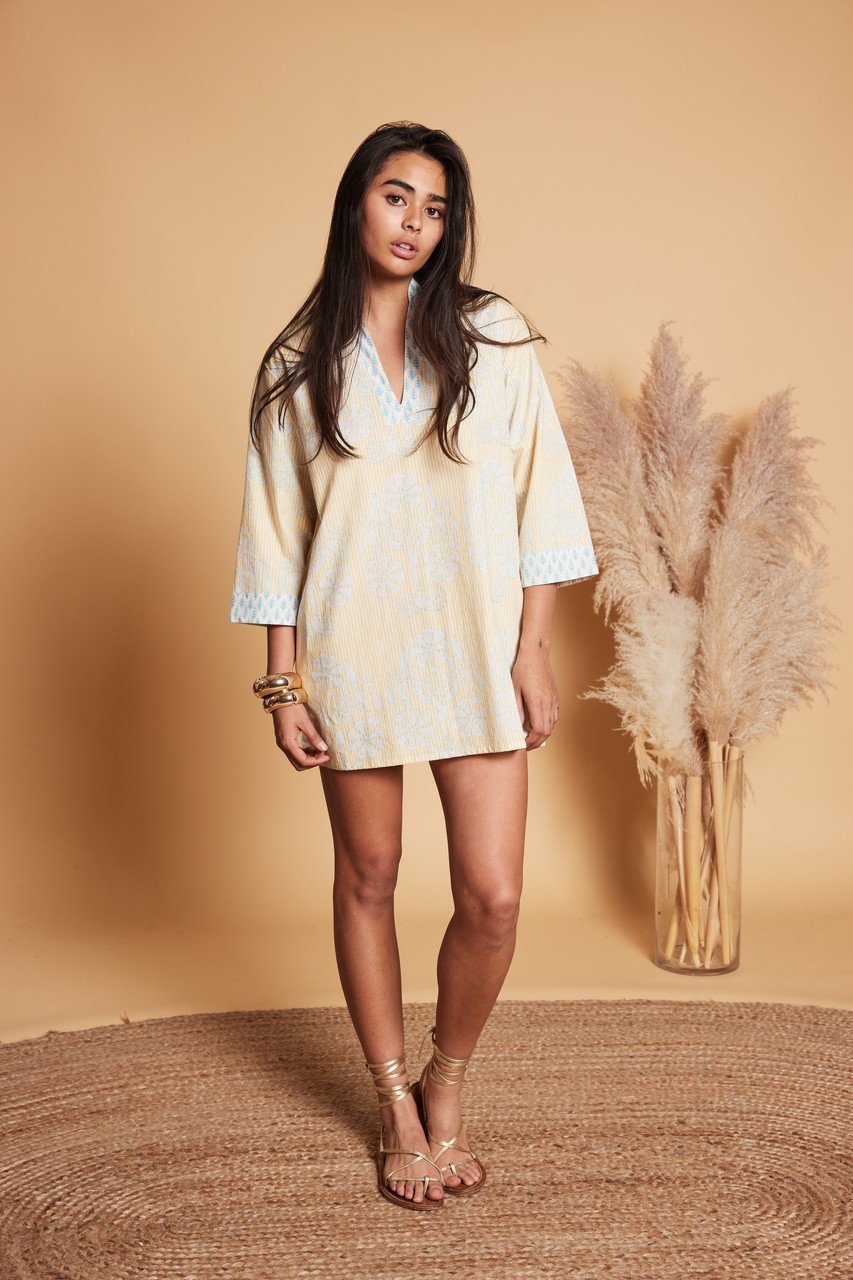 【エスゼット ブロックプリント/SZ Blockprints】のSHORT DOUCE DRESS VINE チュニック 人気、トレンドファッション・服の通販 founy(ファニー) 　ファッション　Fashion　レディースファッション　Fashion for Women　ワンピース　Dresses　フォーマル・パーティードレス・結婚式用ドレス　Elegant & Casual Dresses　チュニック　Tunic Tops & Dresses　チュニック　Tunic, Long Top　プリント　Print, Printed Pattern　リゾート　Resort, Vacation Style　other-6|ID: prp329100004852207 ipo3291000000036743640