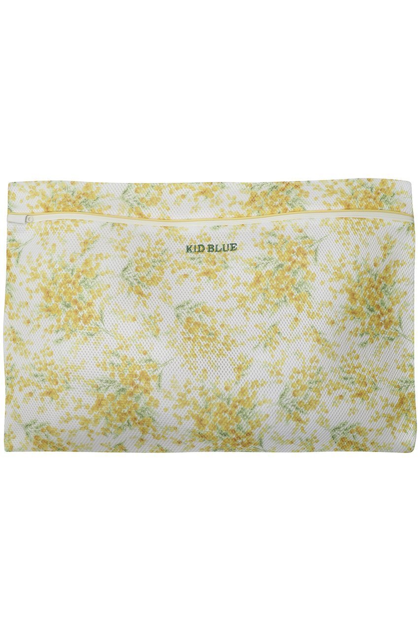 【キッドブルー/KID BLUE】の26ミモザランドリーネット平型(大) インテリア・キッズ・メンズ・レディースファッション・服の通販 founy(ファニー) 　ファッション　Fashion　レディースファッション　Fashion for Women　ポーチ&ミニバッグ　Pouches & Mini Bags　インナー　Innerwear　ジュエリー　Jewelry, Accessories　スクエア　Square, Square Shape　スーツケース キャリーケース　Suitcase / Carry Case　フォルム　Silhouette, Form　プリント　Print, Printed Pattern　ポーチ　Pouch, Small Case　ランジェリー　Lingerie, Intimate Wear　旅行　Travel　イエロー|ID: prp329100004852242 ipo3291000000036144031