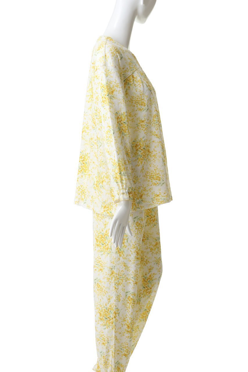 【キッドブルー/KID BLUE】の26ワッフルミモザトップス 人気、トレンドファッション・服の通販 founy(ファニー) 　ファッション　Fashion　レディースファッション　Fashion for Women　トップス・カットソー　Cut & Sew Tops　ギャザー　Gathered, Ruffled　パジャマ　Pajamas, Sleepwear　フェミニン　Feminine, Girly　ワッフル　Waffle, Waffle Knit　新作・新入荷　New Arrivals / New In　other-3|ID: prp329100004852248 ipo3291000000035876419