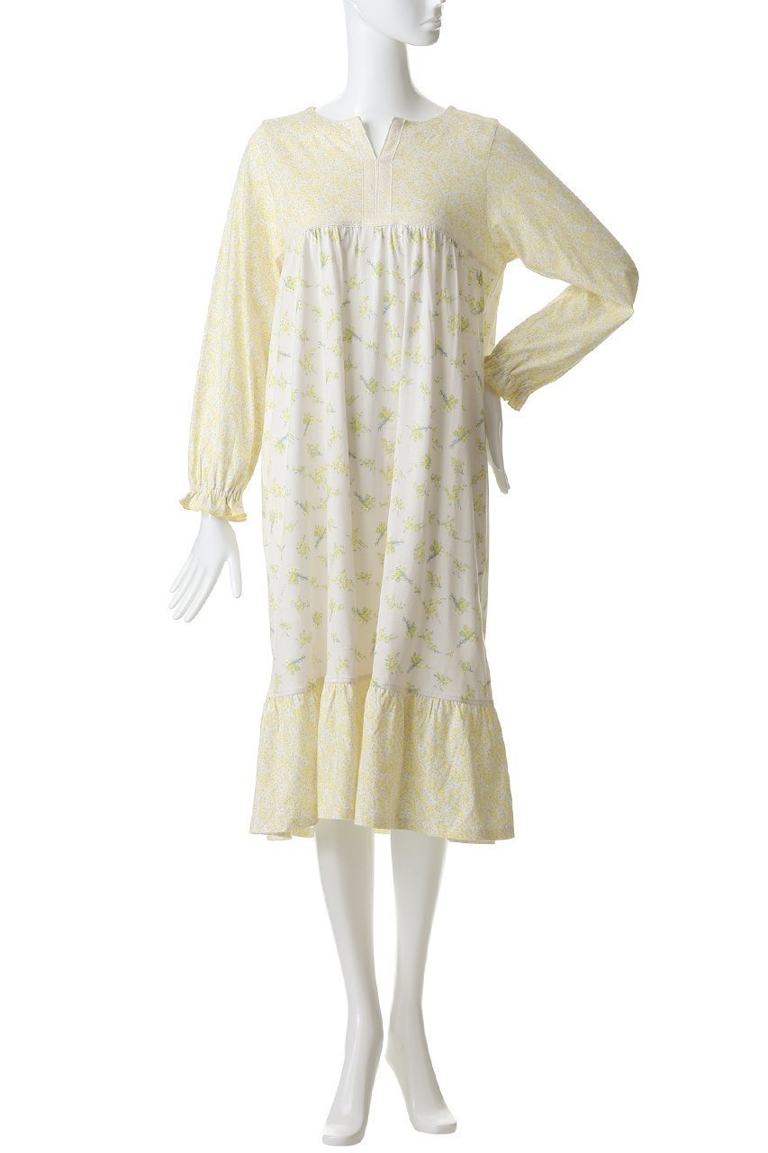 【キッドブルー/KID BLUE】の26ブリティッシュブーケNナイティ 人気、トレンドファッション・服の通販 founy(ファニー) 　ファッション　Fashion　レディースファッション　Fashion for Women　ワンピース　Dresses　エレガント 上品　Elegant　ギャザー　Gathered, Ruffled　スリーブ　Sleeve, Long Sleeve / Short Sleeve　パジャマ　Pajamas, Sleepwear　フェミニン　Feminine, Girly　フレア　Flare, Flared　ロング　Long, Long-Length　新作・新入荷　New Arrivals / New In　旅行　Travel　other-2|ID: prp329100004852251 ipo3291000000035622267