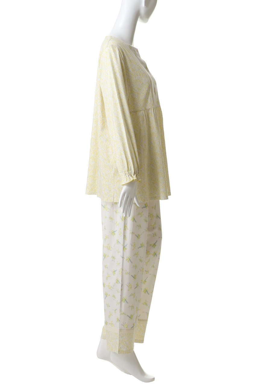 【キッドブルー/KID BLUE】の26ブリティッシュブーケNパジャマ 人気、トレンドファッション・服の通販 founy(ファニー) 　ファッション　Fashion　レディースファッション　Fashion for Women　トップス・カットソー　Cut & Sew Tops　ギャザー　Gathered, Ruffled　スリーブ　Sleeve, Long Sleeve / Short Sleeve　パジャマ　Pajamas, Sleepwear　プリント　Print, Printed Pattern　レース　Lace, Lace Fabric　ロング　Long, Long-Length　新作・新入荷　New Arrivals / New In　春　Spring　other-3|ID: prp329100004852252 ipo3291000000035876426