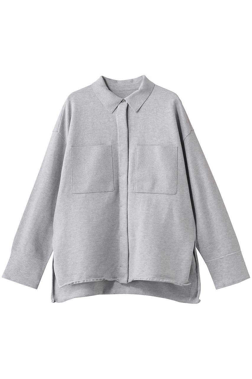 【アンクレイヴ/uncrave】のスウェットライクニット CPOシャツ インテリア・キッズ・メンズ・レディースファッション・服の通販 founy(ファニー) 　ファッション　Fashion　レディースファッション　Fashion for Women　トップス・カットソー　Cut & Sew Tops　ニット　Knit Tops & Sweaters　シャツ・ブラウス・オフィスカジュアル　Elegant Blouses & Button-Ups　レディースパーカー・カジュアルフーディー　Casual Hoodies & Sweatshirts　スウェット・クルーネックトップス　Sweatshirts & Crewnecks / Relaxed Fit Sweat Tops　ユニセックス　Unisex, Genderless　カットオフ　Cut-Off Design　スリーブ　Sleeve, Long Sleeve / Short Sleeve　ロング　Long, Long-Length　TOPグレー|ID: prp329100004852258 ipo3291000000036693605