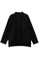 【アンクレイヴ/uncrave】のスウェットライクニット CPOシャツ 人気、トレンドファッション・服の通販 founy(ファニー) ファッション Fashion レディースファッション Fashion for Women トップス・カットソー Cut & Sew Tops ニット Knit Tops & Sweaters シャツ・ブラウス・オフィスカジュアル Elegant Blouses & Button-Ups レディースパーカー・カジュアルフーディー Casual Hoodies & Sweatshirts スウェット・クルーネックトップス Sweatshirts & Crewnecks / Relaxed Fit Sweat Tops ユニセックス Unisex, Genderless カットオフ Cut-Off Design スリーブ Sleeve, Long Sleeve / Short Sleeve ロング Long, Long-Length thumbnail ブラック|ID: prp329100004852258 ipo3291000000036693606