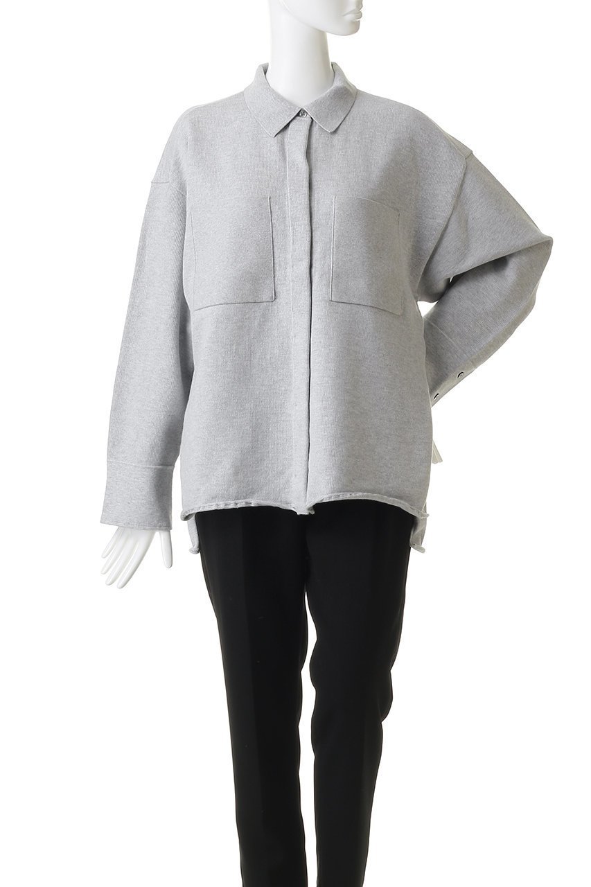 【アンクレイヴ/uncrave】のスウェットライクニット CPOシャツ 人気、トレンドファッション・服の通販 founy(ファニー) 　ファッション　Fashion　レディースファッション　Fashion for Women　トップス・カットソー　Cut & Sew Tops　ニット　Knit Tops & Sweaters　シャツ・ブラウス・オフィスカジュアル　Elegant Blouses & Button-Ups　レディースパーカー・カジュアルフーディー　Casual Hoodies & Sweatshirts　スウェット・クルーネックトップス　Sweatshirts & Crewnecks / Relaxed Fit Sweat Tops　ユニセックス　Unisex, Genderless　カットオフ　Cut-Off Design　スリーブ　Sleeve, Long Sleeve / Short Sleeve　ロング　Long, Long-Length　other-2|ID: prp329100004852258 ipo3291000000036745167