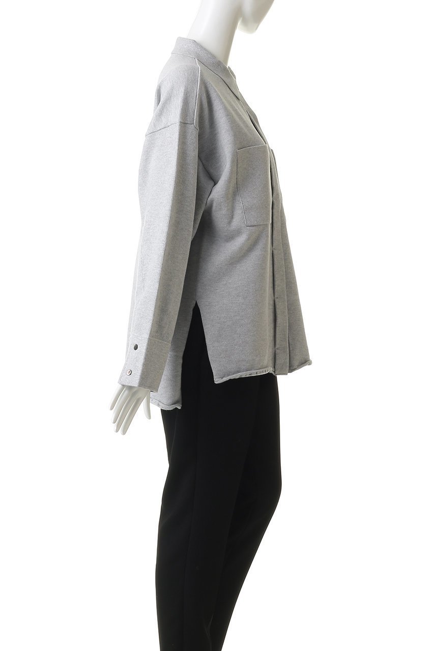 【アンクレイヴ/uncrave】のスウェットライクニット CPOシャツ 人気、トレンドファッション・服の通販 founy(ファニー) 　ファッション　Fashion　レディースファッション　Fashion for Women　トップス・カットソー　Cut & Sew Tops　ニット　Knit Tops & Sweaters　シャツ・ブラウス・オフィスカジュアル　Elegant Blouses & Button-Ups　レディースパーカー・カジュアルフーディー　Casual Hoodies & Sweatshirts　スウェット・クルーネックトップス　Sweatshirts & Crewnecks / Relaxed Fit Sweat Tops　ユニセックス　Unisex, Genderless　カットオフ　Cut-Off Design　スリーブ　Sleeve, Long Sleeve / Short Sleeve　ロング　Long, Long-Length　other-3|ID: prp329100004852258 ipo3291000000036745168