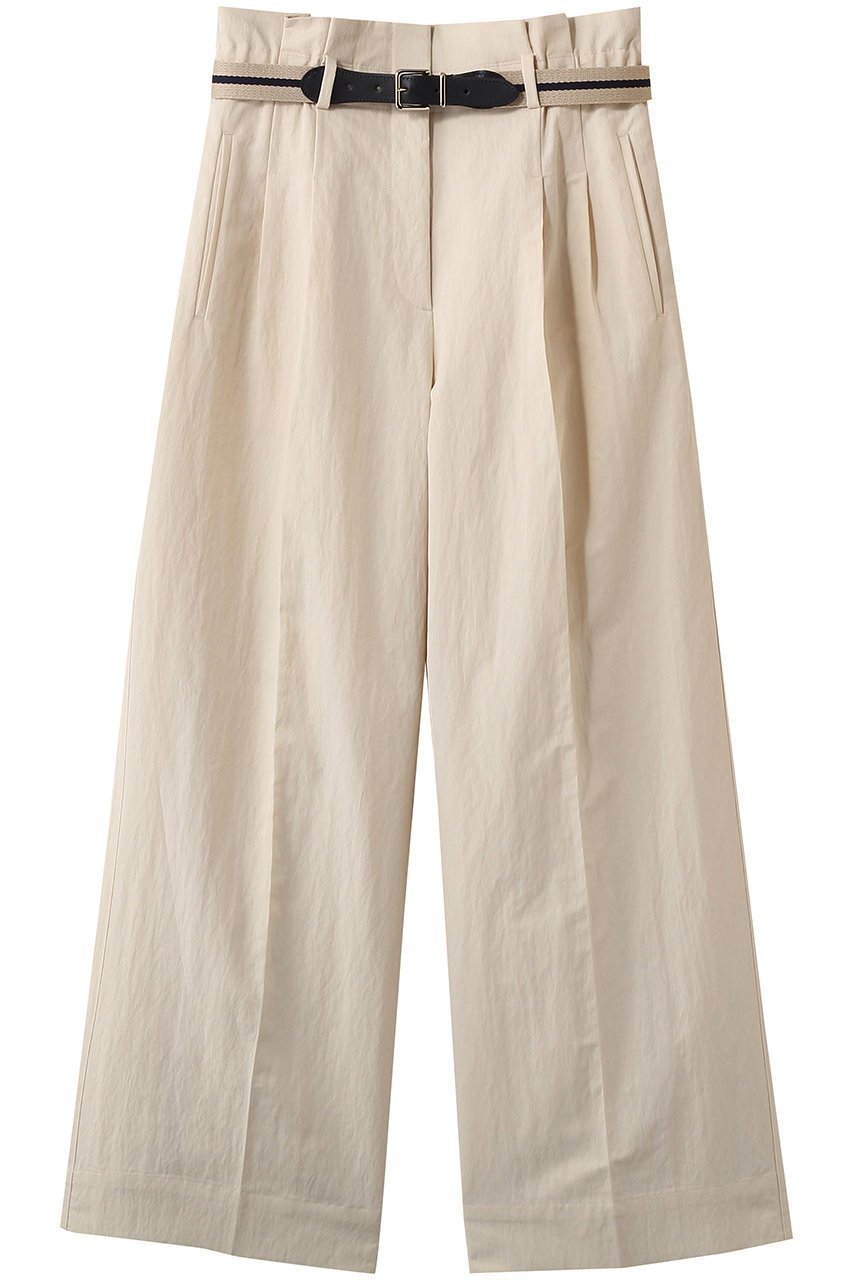 【エブール/ebure】の【2/13 0:00販売開始】ライトシュリンクコットン ベルト付イージーワイドパンツ インテリア・キッズ・メンズ・レディースファッション・服の通販 founy(ファニー) 　ファッション　Fashion　レディースファッション　Fashion for Women　パンツ　Pants & Trousers　ベルト&ウエストマーク　Belts & Waist Accessories　アイビー　Ivy Pattern　クラシカル　Classical, Vintage-Inspired　ツイル　Twist, Twisted Detail　パッチ　Patch, Appliqué　ポケット　Pocket, Pocket Detail　メンズ　Men's, Menswear　ワイド　Wide, Wide Fit　ワッシャー　Washer, Crinkled Finish　エレガント 上品　Elegant　ライトベージュ|ID: prp329100004852712 ipo3291000000035638497