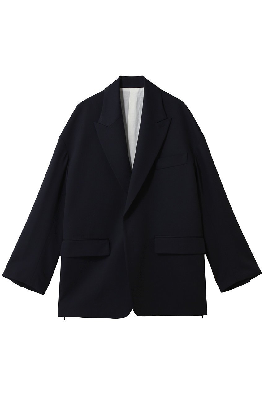 【デパリエ/DEPAREILLE】のウールナイロンギャバジンジャケット インテリア・キッズ・メンズ・レディースファッション・服の通販 founy(ファウニー) 　ファッション　Fashion　レディースファッション　Fashion for Women　アウター　Coat / Outerwear Collection　レディースジャケット・軽アウター　Jackets　ジャケット　Jacket, Outerwear　スラックス　Slacks, Dress Pants　スリット　Slit, Slit Detail　デニム　Denim, Jeans Material　トレンド　Trend, Trending Now　リュクス　Luxury, Elegant, High-End, Chic　リラックス　Relax, Relaxed Fit　ロング　Long, Long-Length　ネイビー|ID: prp329100004852714 ipo3291000000036870611