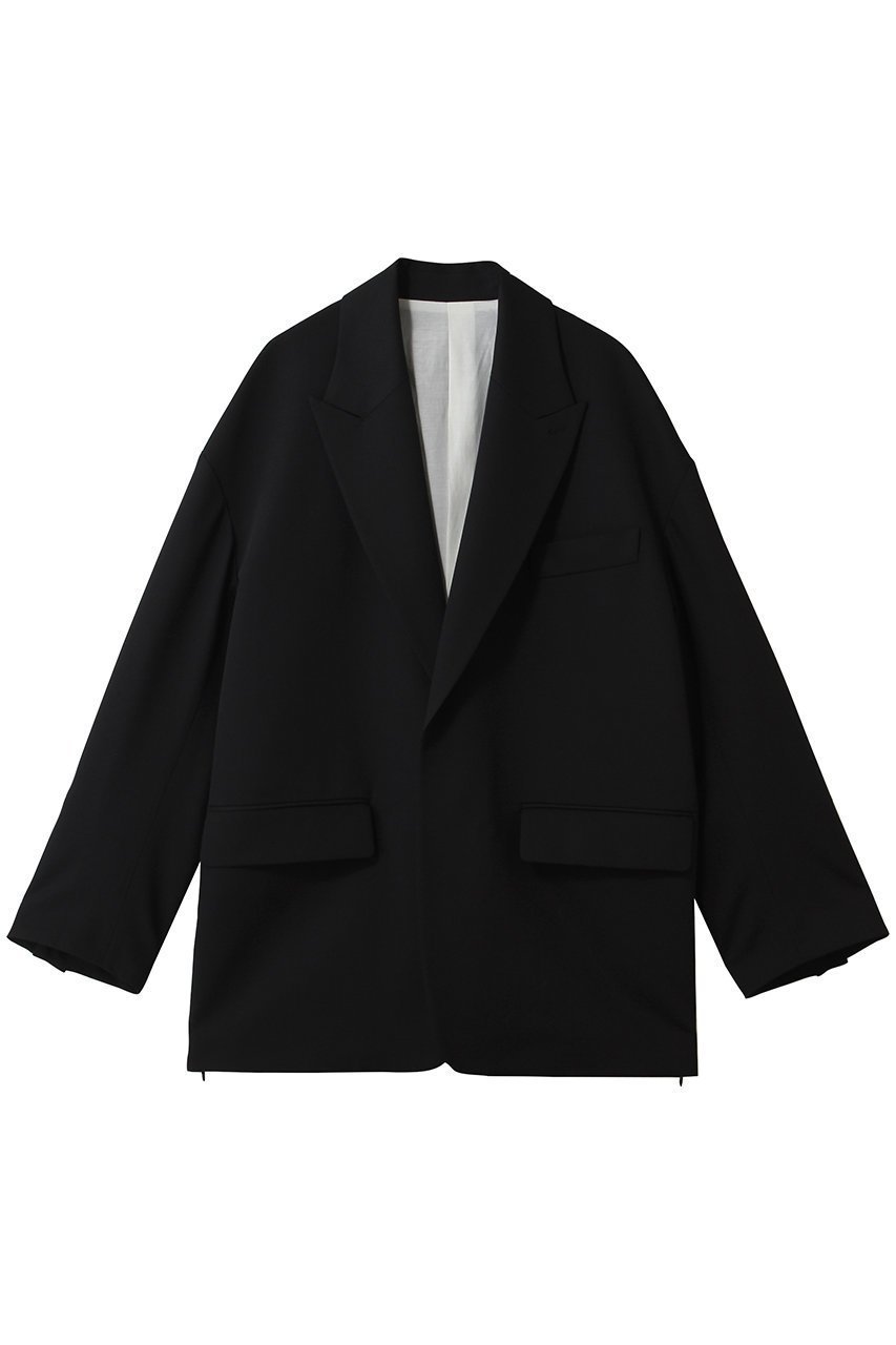 【デパリエ/DEPAREILLE】のウールナイロンギャバジンジャケット インテリア・キッズ・メンズ・レディースファッション・服の通販 founy(ファウニー) 　ファッション　Fashion　レディースファッション　Fashion for Women　アウター　Coat / Outerwear Collection　レディースジャケット・軽アウター　Jackets　ジャケット　Jacket, Outerwear　スラックス　Slacks, Dress Pants　スリット　Slit, Slit Detail　デニム　Denim, Jeans Material　トレンド　Trend, Trending Now　リュクス　Luxury, Elegant, High-End, Chic　リラックス　Relax, Relaxed Fit　ロング　Long, Long-Length　ブラック|ID: prp329100004852714 ipo3291000000036870613