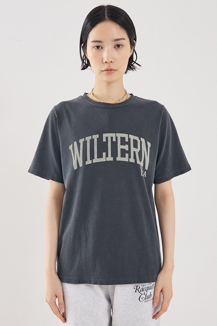【ザ ストア バイ シー/THE STORE by C】の【REMI RELIEF】【別注】【WEB限定】WILTERNロゴTシャツ 人気、トレンドファッション・服の通販 founy(ファニー) 　ファッション　Fashion　レディースファッション　Fashion for Women　トップス・カットソー　Cut & Sew Tops　シャツ・ブラウス・オフィスカジュアル　Elegant Blouses & Button-Ups　ロングTシャツ・Tシャツ　Longline T-Shirts & Tees　カットソー・ベーシックTシャツ　Cut-and-Sewn Tops / Stretch Tees & Basics　2026年　2026　カットソー　Cut and Sewn Top　ショート　Short, Short Length　スリーブ　Sleeve, Long Sleeve / Short Sleeve　ダメージ　Distressed, Destroyed　ベーシック　Basic, Essential　別注　Limited Edition, Custom Order　半袖　Short Sleeve, Half Sleeve　夏　Summer　春　Spring　S/S・春夏　SS, Spring/Summer, Warm Season　other-6|ID: prp329100004852721 ipo3291000000035707440