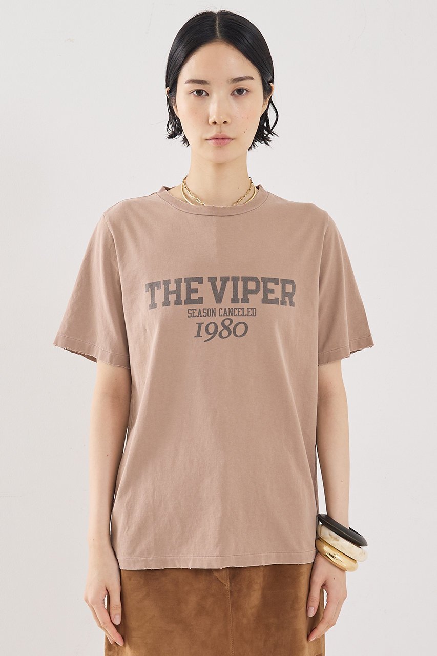 【ザ ストア バイ シー/THE STORE by C】の【REMI RELIEF】【別注】【WEB限定】THE VIPERロゴTシャツ 人気、トレンドファッション・服の通販 founy(ファニー) ファッション Fashion レディースファッション Fashion for Women トップス・カットソー Cut & Sew Tops シャツ・ブラウス・オフィスカジュアル Elegant Blouses & Button-Ups ロングTシャツ・Tシャツ Longline T-Shirts & Tees カットソー・ベーシックTシャツ Cut-and-Sewn Tops / Stretch Tees & Basics 2026年 2026 カットソー Cut and Sewn Top カリフォルニア California, Cali Style ショート Short, Short Length スリーブ Sleeve, Long Sleeve / Short Sleeve ダメージ Distressed, Destroyed 別注 Limited Edition, Custom Order 半袖 Short Sleeve, Half Sleeve 夏 Summer 春 Spring S/S・春夏 SS, Spring/Summer, Warm Season other-6|ID: prp329100004852722 ipo3291000000035922370