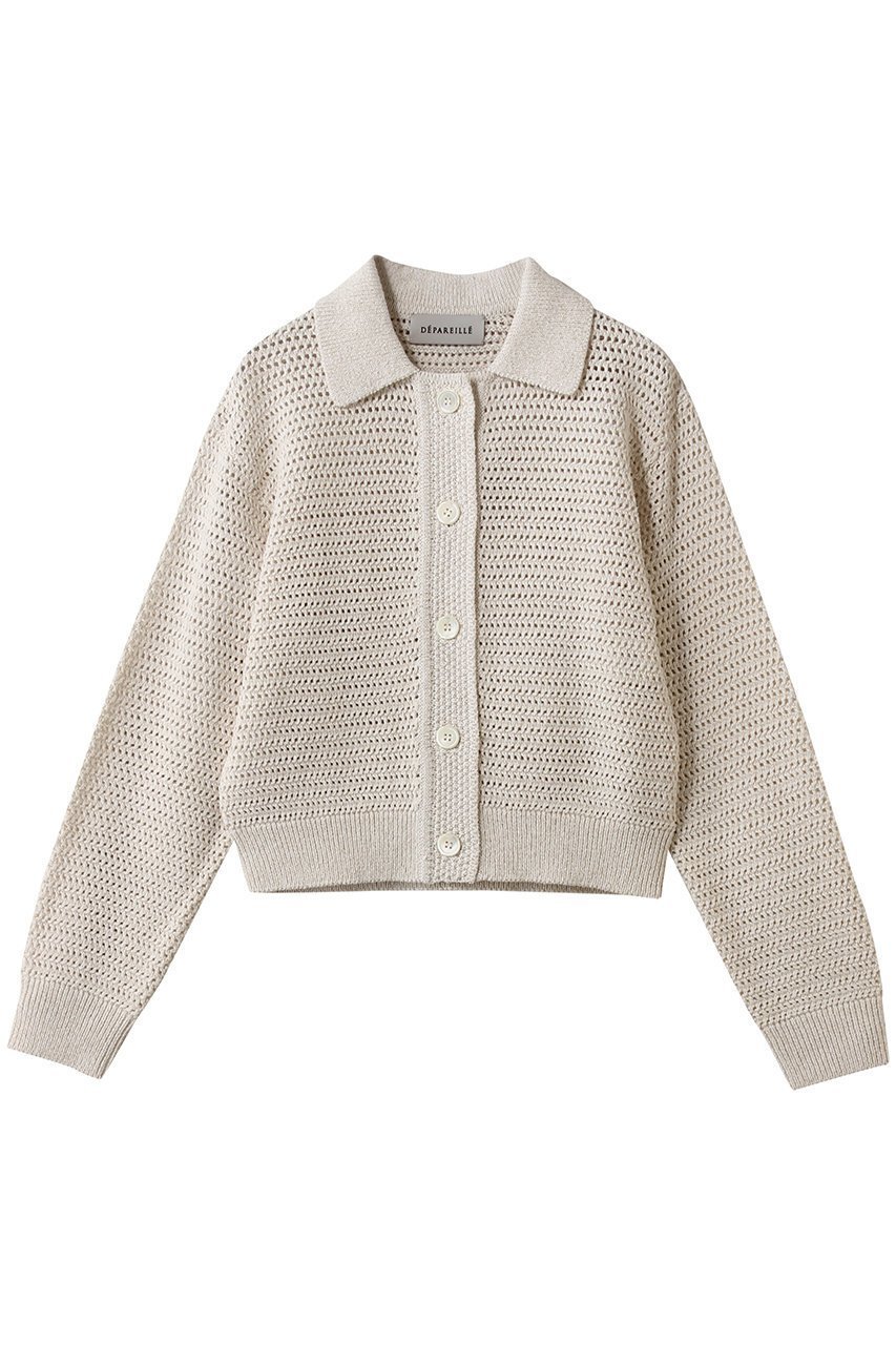 【デパリエ/DEPAREILLE】のミックスポロカーディガン 人気、トレンドファッション・服の通販 founy(ファニー) 　ファッション　Fashion　レディースファッション　Fashion for Women　トップス・カットソー　Cut & Sew Tops　ニット　Knit Tops & Sweaters　カーディガン・羽織り　Layered Style Cardigans　2026年　2026　おすすめ　Recommended / Our Picks　かぎ針　Crochet　カーディガン　Cardigan, Knitwear　クラシカル　Classical, Vintage-Inspired　エレガント 上品　Elegant　夏　Summer　春　Spring　S/S・春夏　SS, Spring/Summer, Warm Season　 other-1|ID: prp329100004852725 ipo3291000000035638639