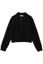 【デパリエ/DEPAREILLE】のミックスポロカーディガン ブラック|ID: prp329100004852725 ipo3291000000036870692