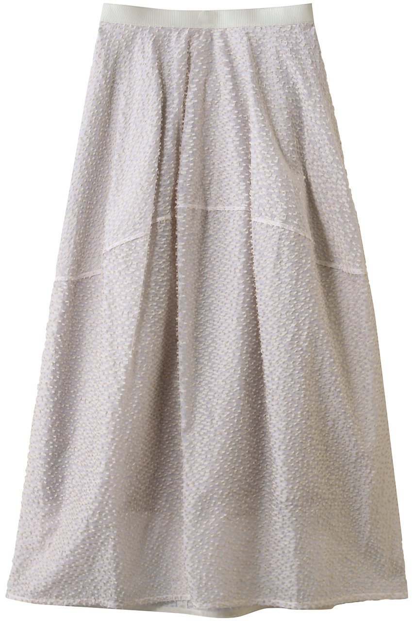 【デパリエ/DEPAREILLE】のテープカットジャカードスカート インテリア・キッズ・メンズ・レディースファッション・服の通販 founy(ファニー) 　ファッション　Fashion　レディースファッション　Fashion for Women　スカート　Skirts　ロングスカート　Long Skirts / Maxi & Midi Skirts　2026年　2026　シアー　Sheer, See-Through　シンプル　Simple, Minimal　フレア　Flare, Flared　ロング　Long, Long-Length　夏　Summer　春　Spring　S/S・春夏　SS, Spring/Summer, Warm Season　ホワイト|ID: prp329100004852727 ipo3291000000035638661