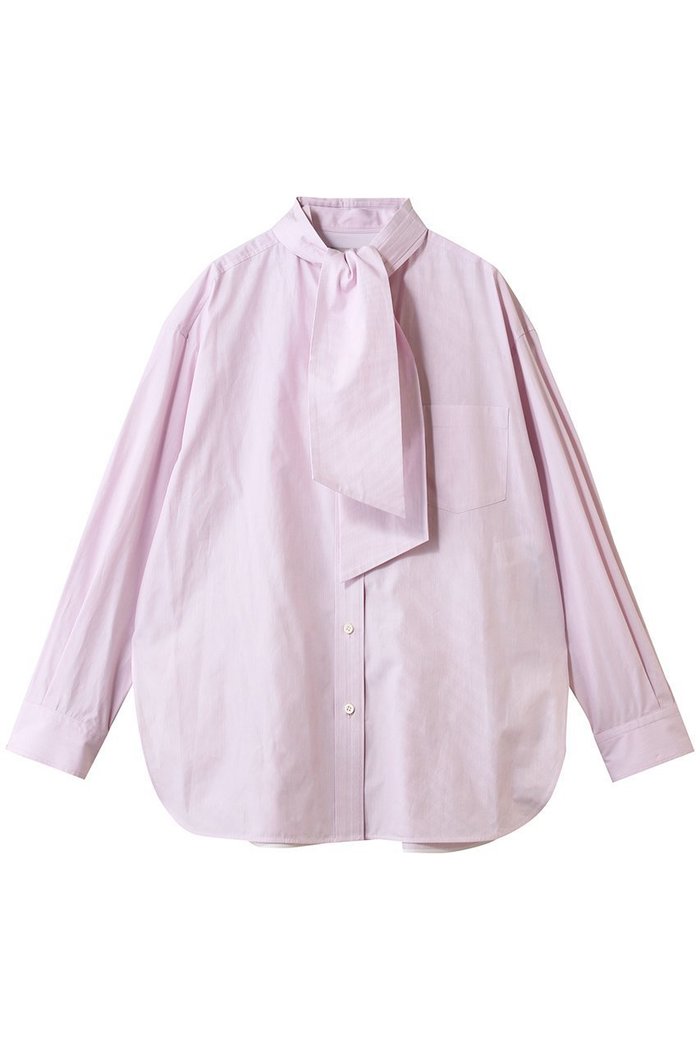 【デパリエ/DEPAREILLE】のピンストライプボウシャツ インテリア・キッズ・メンズ・レディースファッション・服の通販 founy(ファニー) https://founy.com/ ファッション Fashion レディースファッション Fashion for Women トップス・カットソー Cut & Sew Tops シャツ・ブラウス・オフィスカジュアル Elegant Blouses & Button-Ups 2026年 2026 オケージョン Occasion Wear ジャケット Jacket, Outerwear スリット Slit, Slit Detail スリーブ Sleeve, Long Sleeve / Short Sleeve ロング Long, Long-Length エレガント 上品 Elegant 夏 Summer 春 Spring S/S・春夏 SS, Spring/Summer, Warm Season ビジネス 仕事 通勤 Business / Work / Commuting |ID: prp329100004852728 ipo3291000000035638667