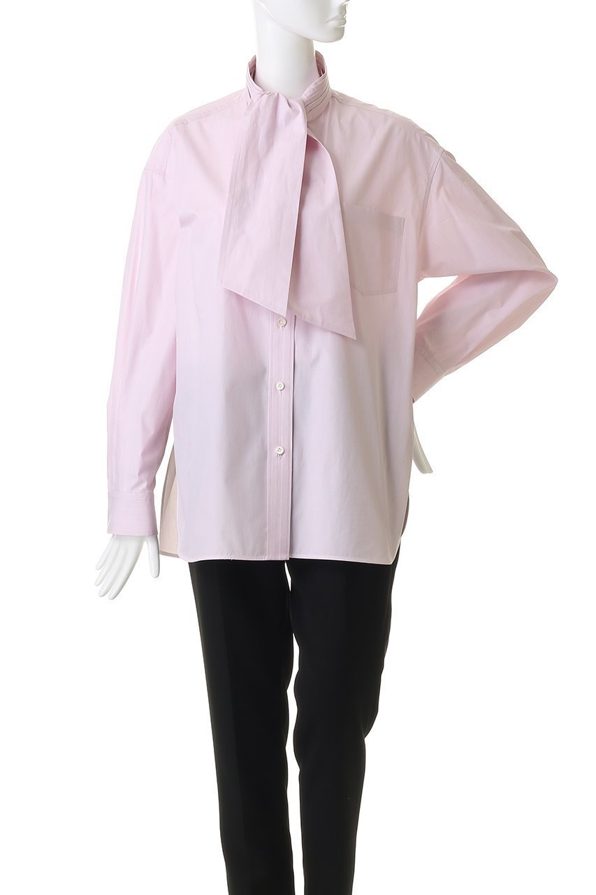 【デパリエ/DEPAREILLE】のピンストライプボウシャツ 人気、トレンドファッション・服の通販 founy(ファニー) 　ファッション　Fashion　レディースファッション　Fashion for Women　トップス・カットソー　Cut & Sew Tops　シャツ・ブラウス・オフィスカジュアル　Elegant Blouses & Button-Ups　オケージョン　Occasion Wear　ジャケット　Jacket, Outerwear　スリット　Slit, Slit Detail　スリーブ　Sleeve, Long Sleeve / Short Sleeve　ロング　Long, Long-Length　エレガント 上品　Elegant　ビジネス 仕事 通勤　Business / Work / Commuting　other-2|ID: prp329100004852728 ipo3291000000036209493