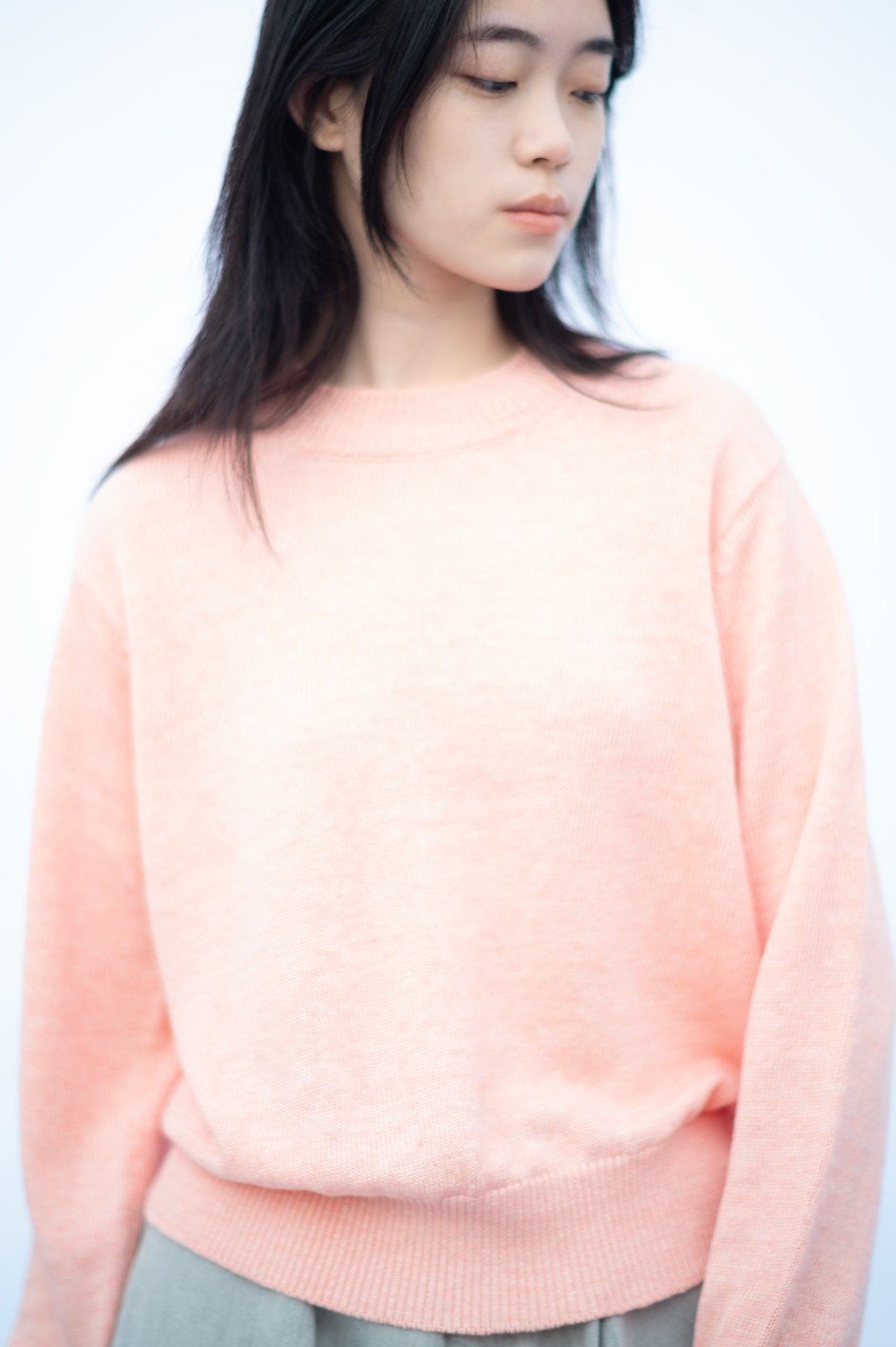 【バトナー/BATONER】のウォッシュドハイカウントリネン クルーネックニットプルオーバー 人気、トレンドファッション・服の通販 founy(ファニー) 　ファッション　Fashion　レディースファッション　Fashion for Women　トップス・カットソー　Cut & Sew Tops　ニット　Knit Tops & Sweaters　カジュアルプルオーバー・ニットトップス　Pullovers & Knit Tops / Casual Pullovers　2026年　2026　なめらか　Smooth, Silky Texture　シンプル　Simple, Minimal　センター　Center, Center Line　デニム　Denim, Jeans Material　プレーン　Plain, Simple　リネン　Linen, Linen Fabric　夏　Summer　春　Spring　S/S・春夏　SS, Spring/Summer, Warm Season　other-6|ID: prp329100004852736 ipo3291000000035707480