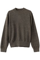 【バトナー/BATONER】のウォッシュドハイカウントリネン クルーネックニットプルオーバー ブラウン|ID: prp329100004852736 ipo3291000000035922404