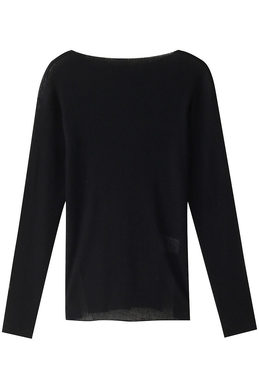 【スタニングルアー/STUNNING LURE】のシアーリブボートネックプルオーバー インテリア・キッズ・メンズ・レディースファッション・服の通販 founy(ファニー) 　ファッション　Fashion　レディースファッション　Fashion for Women　トップス・カットソー　Cut & Sew Tops　シャツ・ブラウス・オフィスカジュアル　Elegant Blouses & Button-Ups　ロングTシャツ・Tシャツ　Longline T-Shirts & Tees　カジュアルプルオーバー・ニットトップス　Pullovers & Knit Tops / Casual Pullovers　カットソー・ベーシックTシャツ　Cut-and-Sewn Tops / Stretch Tees & Basics　シアー　Sheer, See-Through　スリーブ　Sleeve, Long Sleeve / Short Sleeve　トレンド　Trend, Trending Now　ロング　Long, Long-Length　ブラック|ID: prp329100004852743 ipo3291000000035638907