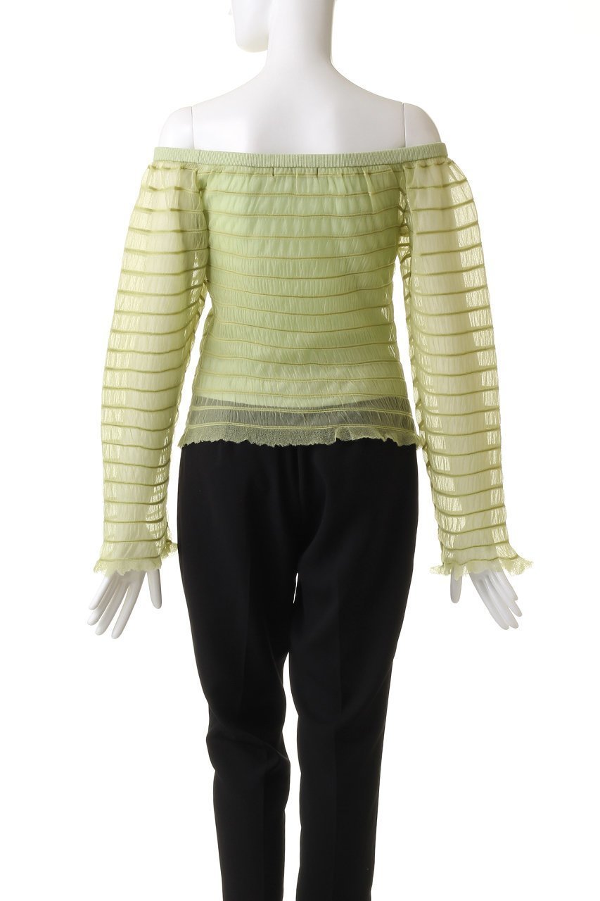 【スタニングルアー/STUNNING LURE】のオフショルダートップス 人気、トレンドファッション・服の通販 founy(ファニー) 　ファッション　Fashion　レディースファッション　Fashion for Women　トップス・カットソー　Cut & Sew Tops　シャツ・ブラウス・オフィスカジュアル　Elegant Blouses & Button-Ups　オフショルダー トップス　Off-Shoulder Tops / Bardot Style Tops　おすすめ　Recommended / Our Picks　シアー　Sheer, See-Through　シャーリング　Shirring, Ruched　スリーブ　Sleeve, Long Sleeve / Short Sleeve　デニム　Denim, Jeans Material　トレンド　Trend, Trending Now　ロング　Long, Long-Length　ワイド　Wide, Wide Fit　other-4|ID: prp329100004852744 ipo3291000000035640593