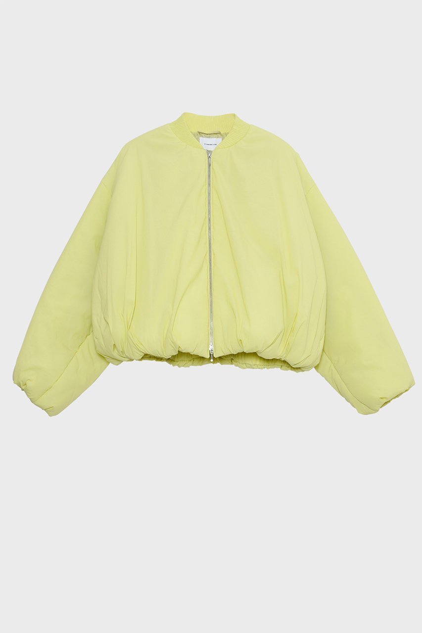 【スタニングルアー/STUNNING LURE】のボリュームMA-1 インテリア・キッズ・メンズ・レディースファッション・服の通販 founy(ファニー) 　ファッション　Fashion　レディースファッション　Fashion for Women　アウター　Coat / Outerwear Collection　レディースジャケット・軽アウター　Jackets　ブルゾンジャケット・スポーティアウター　Blouson Jackets　MA-1ジャケット　MA-1 Bomber Jackets / Flight Jackets　ギャザー　Gathered, Ruffled　ジャケット　Jacket, Outerwear　ストレッチ　Stretch, Stretchy Fabric　パターン　Pattern, Design Print　ブルゾン　Blouson, Bomber Jacket　ライトグリーン|ID: prp329100004852746 ipo3291000000035638976