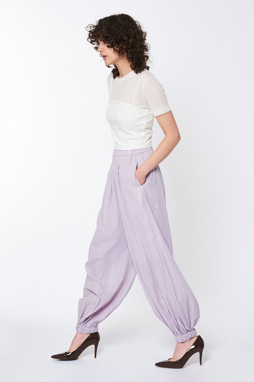 【スタニングルアー/STUNNING LURE】のストライプギャザーパンツ 人気、トレンドファッション・服の通販 founy(ファニー) 　ファッション　Fashion　レディースファッション　Fashion for Women　パンツ　Pants & Trousers　なめらか　Smooth, Silky Texture　ギャザー　Gathered, Ruffled　ストライプ　Stripe, Striped Pattern　バランス　Balance, Style Balance　other-7|ID: prp329100004852750 ipo3291000000035639100