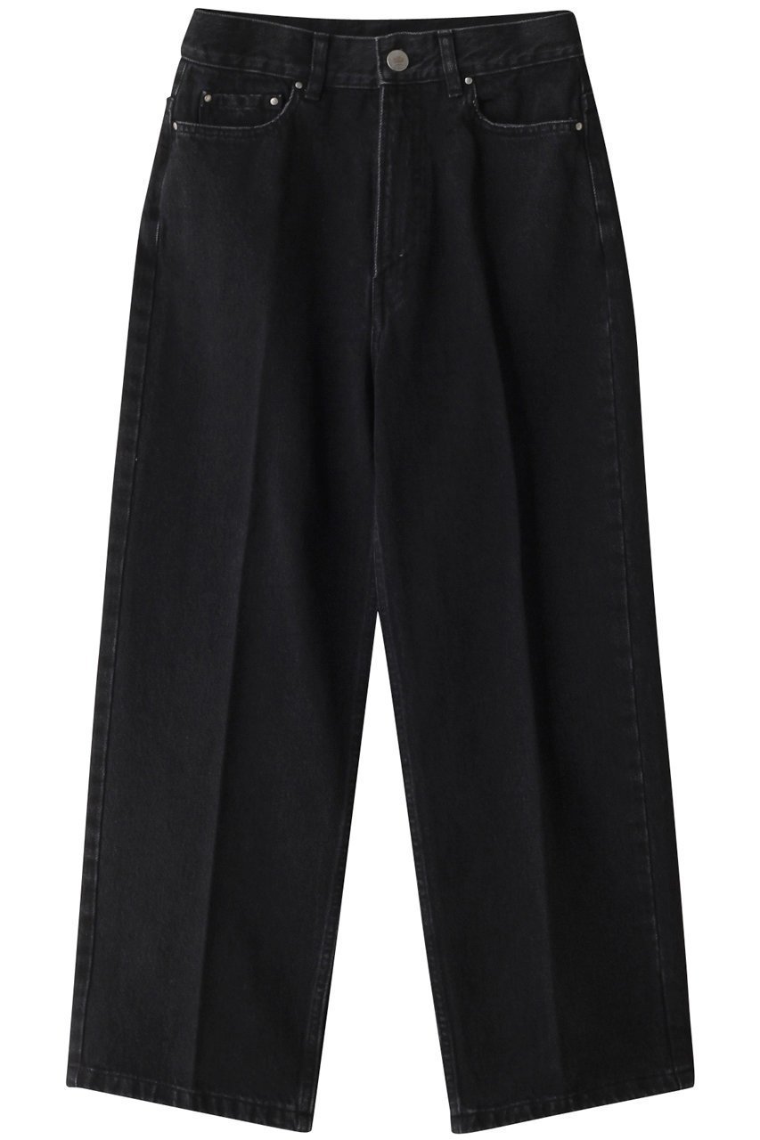 【スタニングルアー/STUNNING LURE】のハイライズストレートデニム インテリア・キッズ・メンズ・レディースファッション・服の通販 founy(ファニー) 　ファッション　Fashion　レディースファッション　Fashion for Women　パンツ　Pants & Trousers　デニムパンツ・ジーンズ・美脚デニム　Denim Jeans & Pants　サンダル　Sandals, Summer Shoes　ストレート　Straight, Straight Cut　スニーカー　Sneakers, Trainers　センター　Center, Center Line　デニム　Denim, Jeans Material　フラット　Flat, Flat Shoes　ブラック|ID: prp329100004852751 ipo3291000000035639104