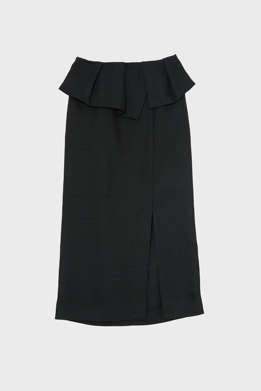 【スタニングルアー/STUNNING LURE】のイレギュラーペプラムスカート インテリア・キッズ・メンズ・レディースファッション・服の通販 founy(ファニー) 　ファッション　Fashion　レディースファッション　Fashion for Women　スカート　Skirts　ロングスカート　Long Skirts / Maxi & Midi Skirts　おすすめ　Recommended / Our Picks　シンプル　Simple, Minimal　トレンド　Trend, Trending Now　ペプラム　Peplum, Flared Hem　ミックス　Mix, Mixed Style　ロング　Long, Long-Length　夏　Summer　ブラック|ID: prp329100004852759 ipo3291000000035639229