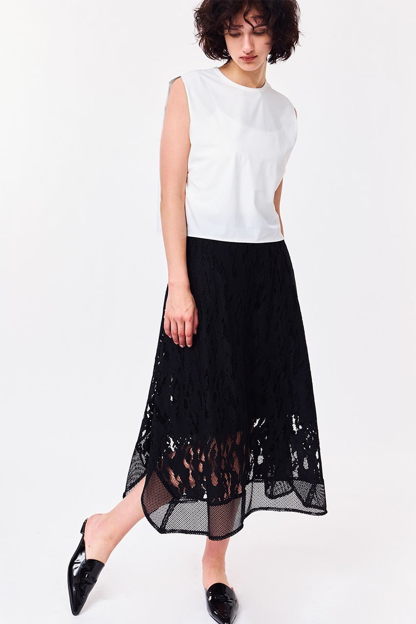 【スタニングルアー/STUNNING LURE】のタッセルレースフレアスカート 人気、トレンドファッション・服の通販 founy(ファニー) 　ファッション　Fashion　レディースファッション　Fashion for Women　スカート　Skirts　Aライン・フレアスカート　A-Line & Flared Skirts　ロングスカート　Long Skirts / Maxi & Midi Skirts　おすすめ　Recommended / Our Picks　カットソー　Cut and Sewn Top　シアー　Sheer, See-Through　パーティ　Party, Party Style　フレア　Flare, Flared　メッシュ　Mesh, Net Fabric　レース　Lace, Lace Fabric　ロング　Long, Long-Length　other-8|ID: prp329100004852763 ipo3291000000035639290