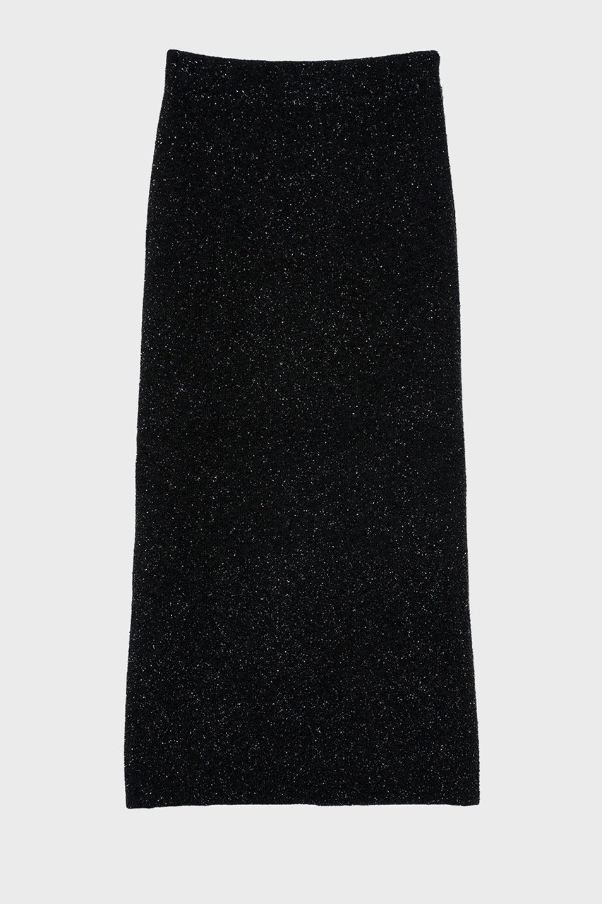 【スタニングルアー/STUNNING LURE】のラメブークレスカート インテリア・キッズ・メンズ・レディースファッション・服の通販 founy(ファニー) 　ファッション　Fashion　レディースファッション　Fashion for Women　スカート　Skirts　ロングスカート　Long Skirts / Maxi & Midi Skirts　フェザーヤーン　Feather Yarn, Fluffy Yarn　ロング　Long, Long-Length　台形　A-Line, Trapezoid Shape　ブラック|ID: prp329100004852764 ipo3291000000035639293