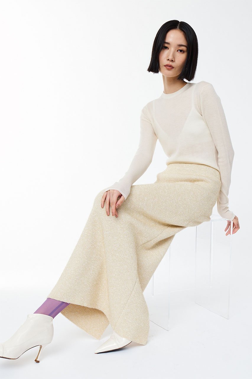 【スタニングルアー/STUNNING LURE】のラメブークレスカート 人気、トレンドファッション・服の通販 founy(ファニー) 　ファッション　Fashion　レディースファッション　Fashion for Women　スカート　Skirts　ロングスカート　Long Skirts / Maxi & Midi Skirts　フェザーヤーン　Feather Yarn, Fluffy Yarn　ロング　Long, Long-Length　台形　A-Line, Trapezoid Shape　other-6|ID: prp329100004852764 ipo3291000000035639298