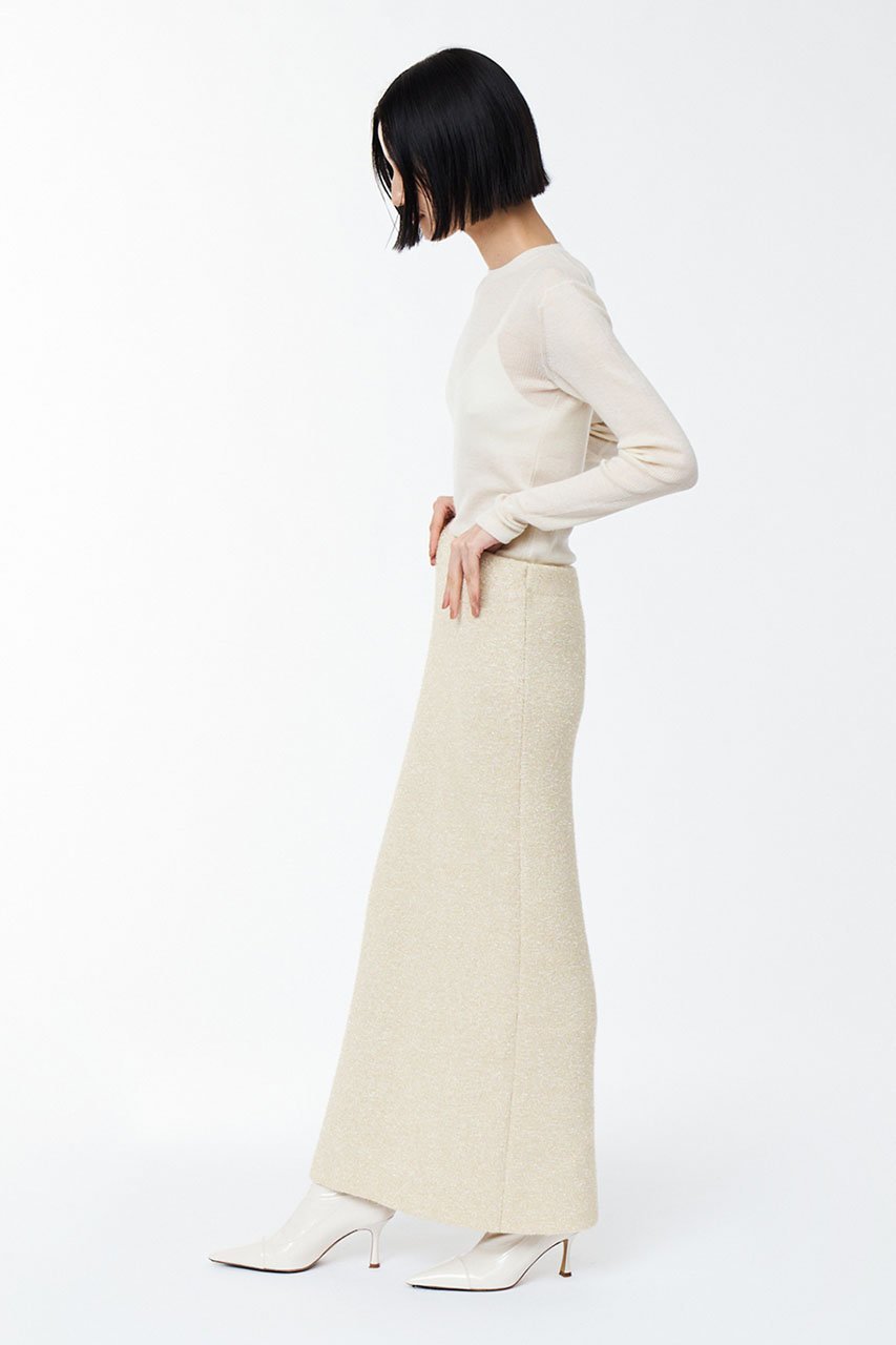 【スタニングルアー/STUNNING LURE】のラメブークレスカート 人気、トレンドファッション・服の通販 founy(ファニー) 　ファッション　Fashion　レディースファッション　Fashion for Women　スカート　Skirts　ロングスカート　Long Skirts / Maxi & Midi Skirts　フェザーヤーン　Feather Yarn, Fluffy Yarn　ロング　Long, Long-Length　台形　A-Line, Trapezoid Shape　other-8|ID: prp329100004852764 ipo3291000000035639300